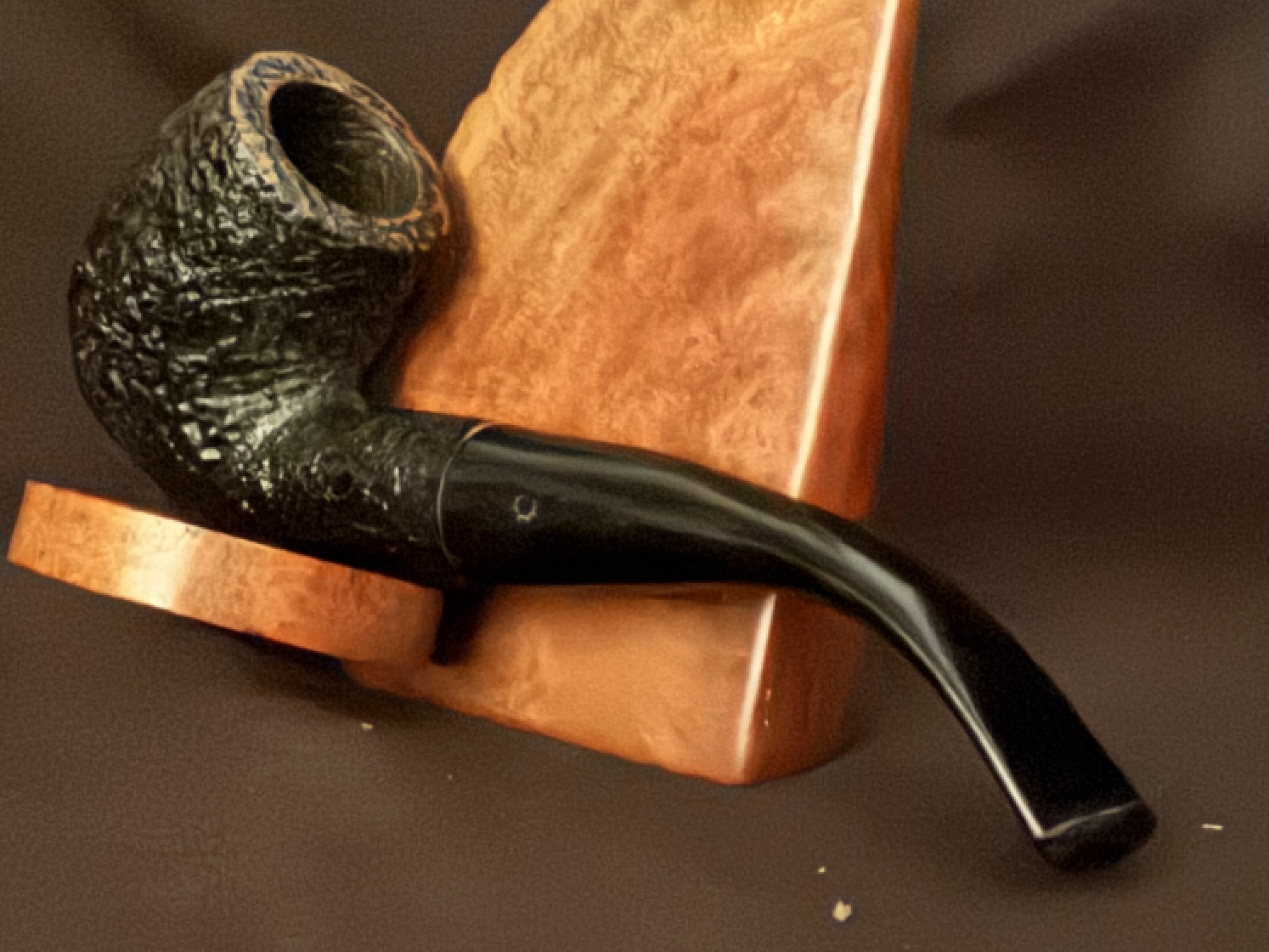 Oldenkott Nicofry 518 Dark Sandblast Bent Billiard Estate Pipe 8