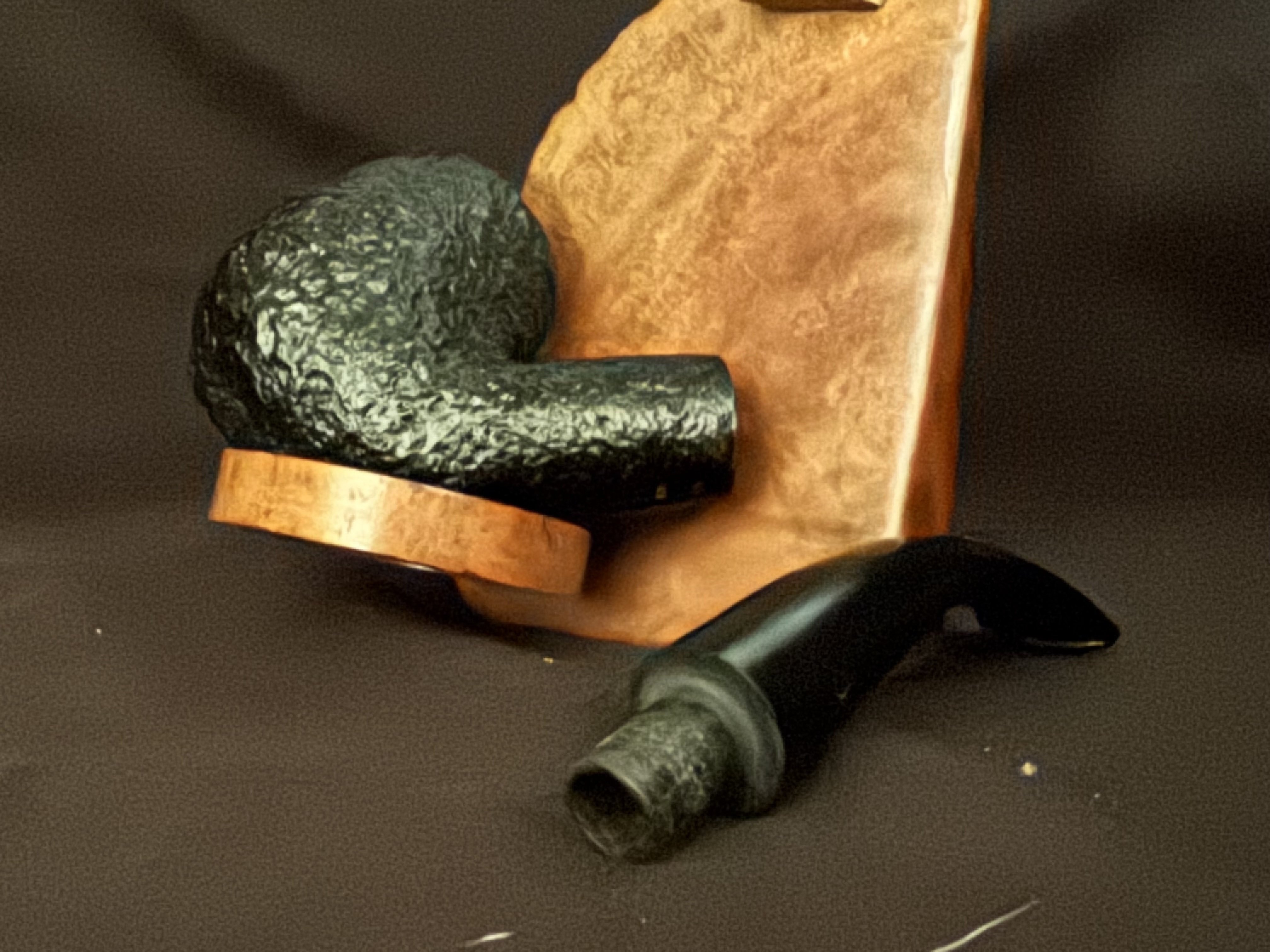 Oldenkott Nicofry 518 Dark Sandblast Bent Billiard Estate Pipe 9