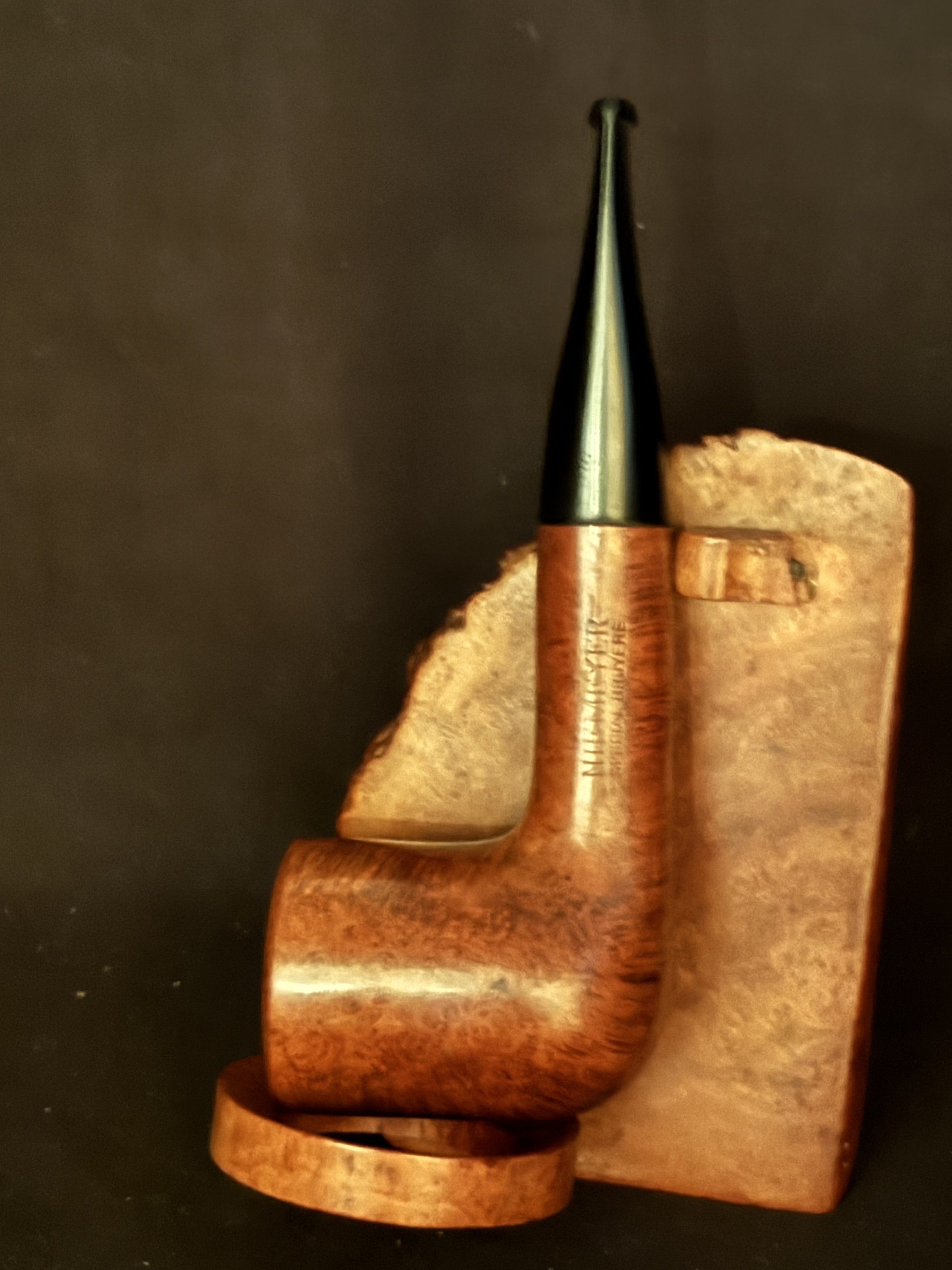 Niemeyer Special Bruyere Short Chubby Billiard Smooth Briar Vulcanite Estate Pipe 9mm