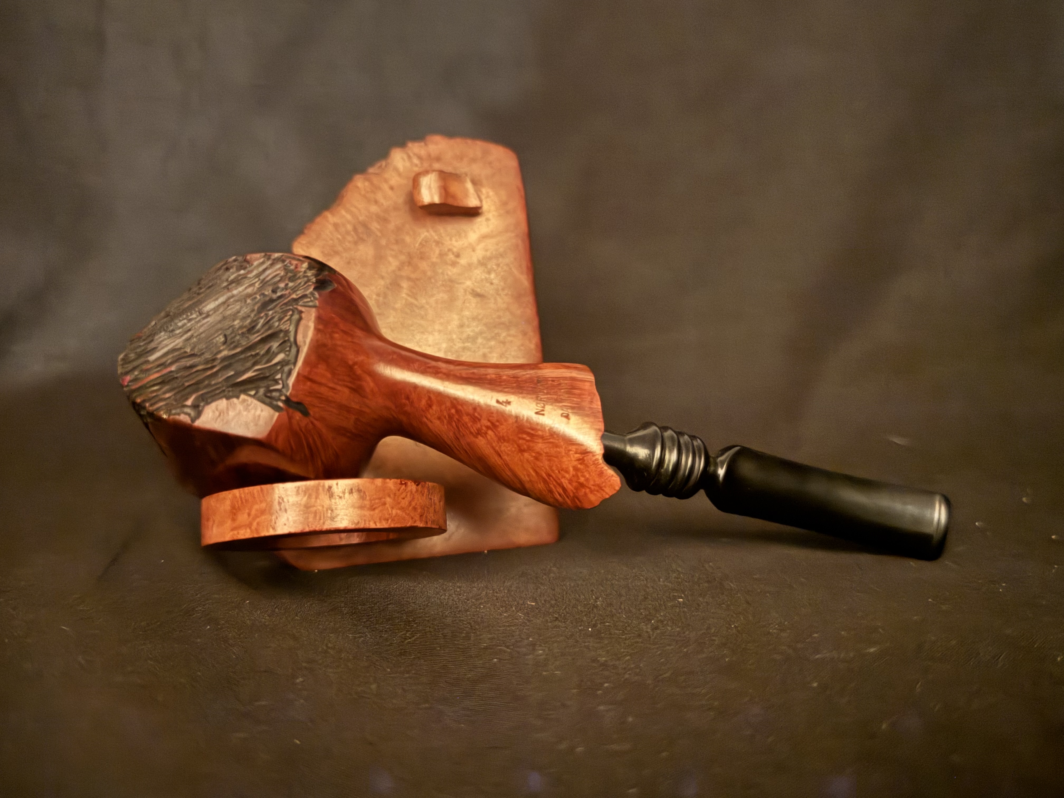 Nording Danmark 4 Really Rare Nording Paneled Briar Plateau Finish Estate Pipe 9