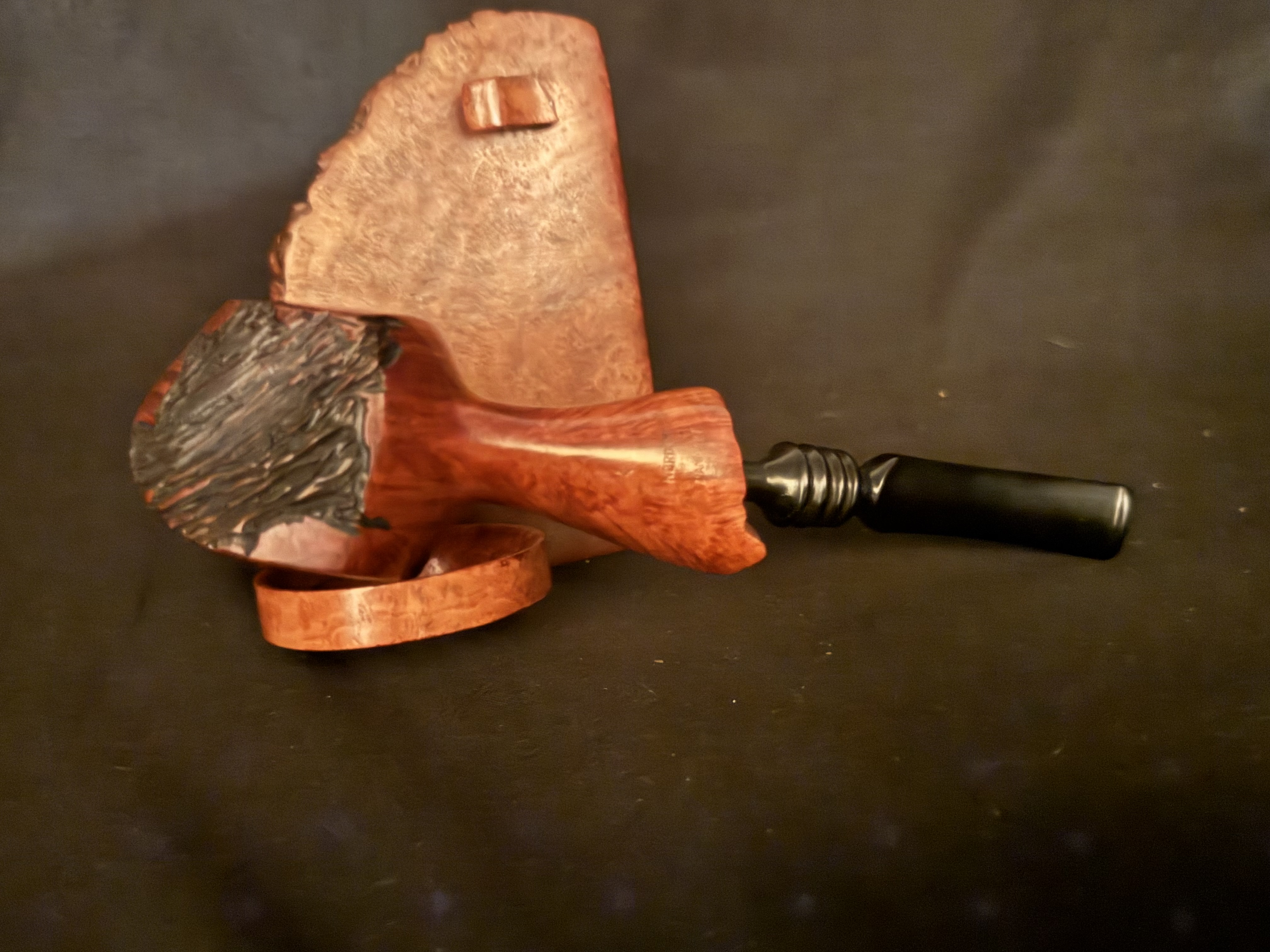 Nording Danmark 4 Really Rare Nording Paneled Briar Plateau Finish Estate Pipe 10