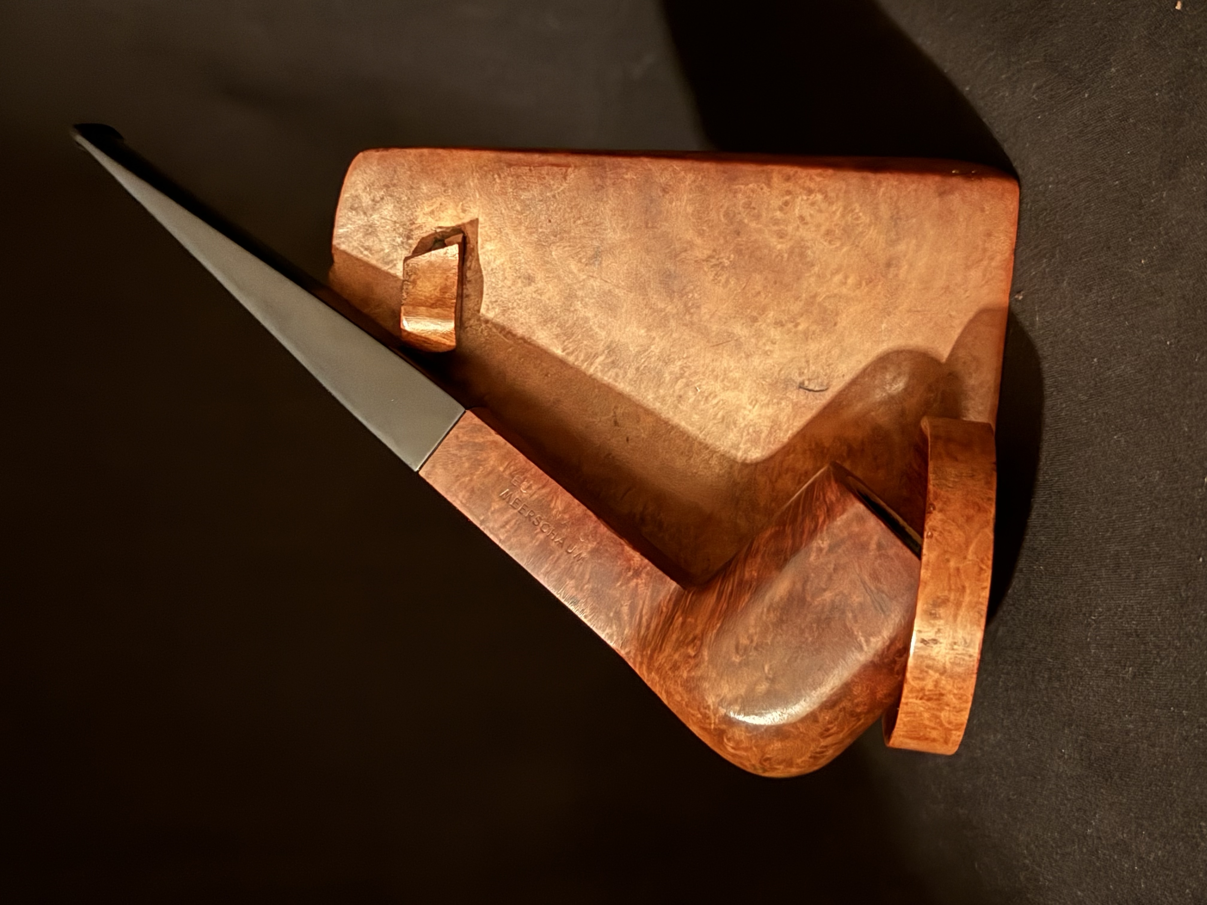 Oldenkott Commodore (09) Echt Naiun Meerschaum Straight Paneled Estate Pipe 10