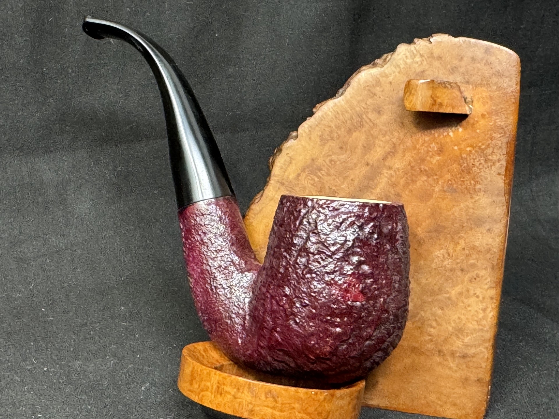 Oldenkott Nicofry 51 Red Sandblast Bent Billiard w/ Meerschaum 1926-2026 Estate Pipe 5