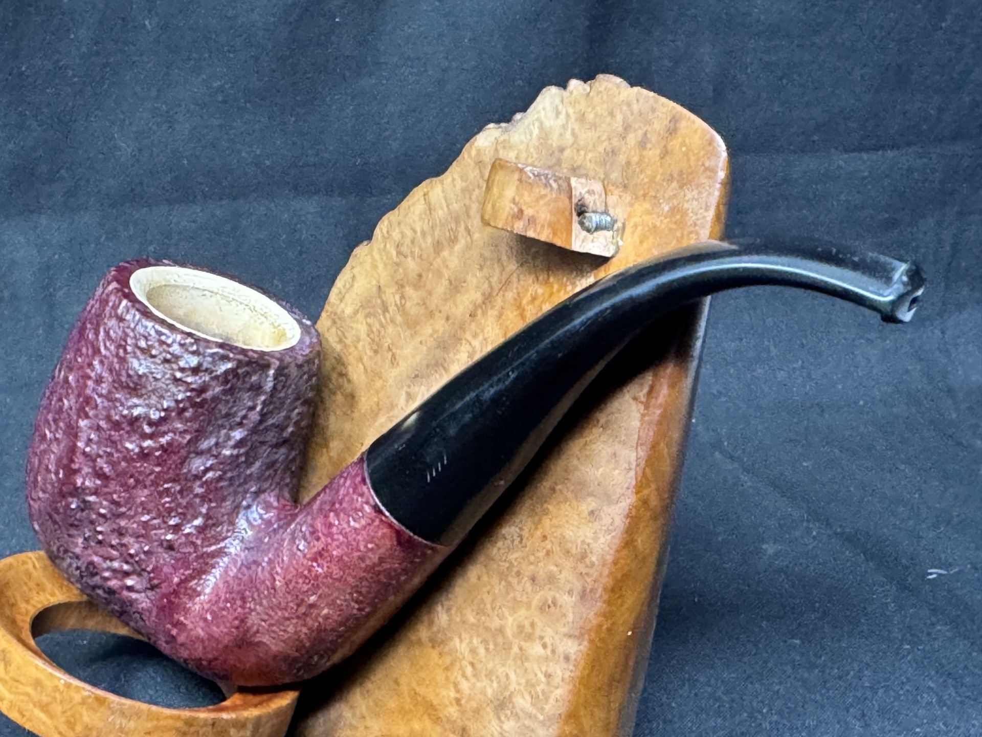 Oldenkott Nicofry 51 Red Sandblast Bent Billiard w/ Meerschaum 1926-2026 Estate Pipe 6