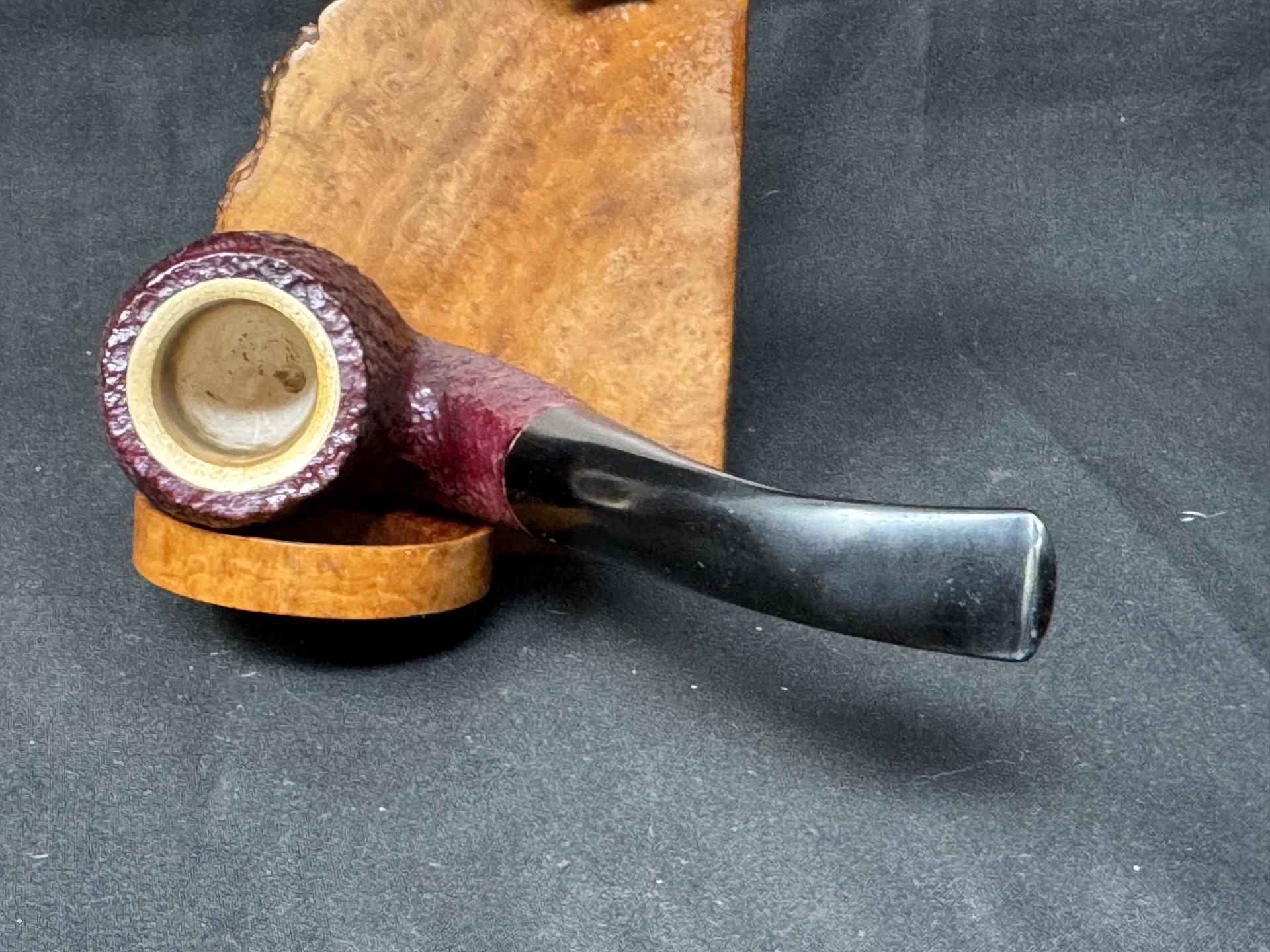 Oldenkott Nicofry 51 Red Sandblast Bent Billiard w/ Meerschaum 1926-2026 Estate Pipe 7