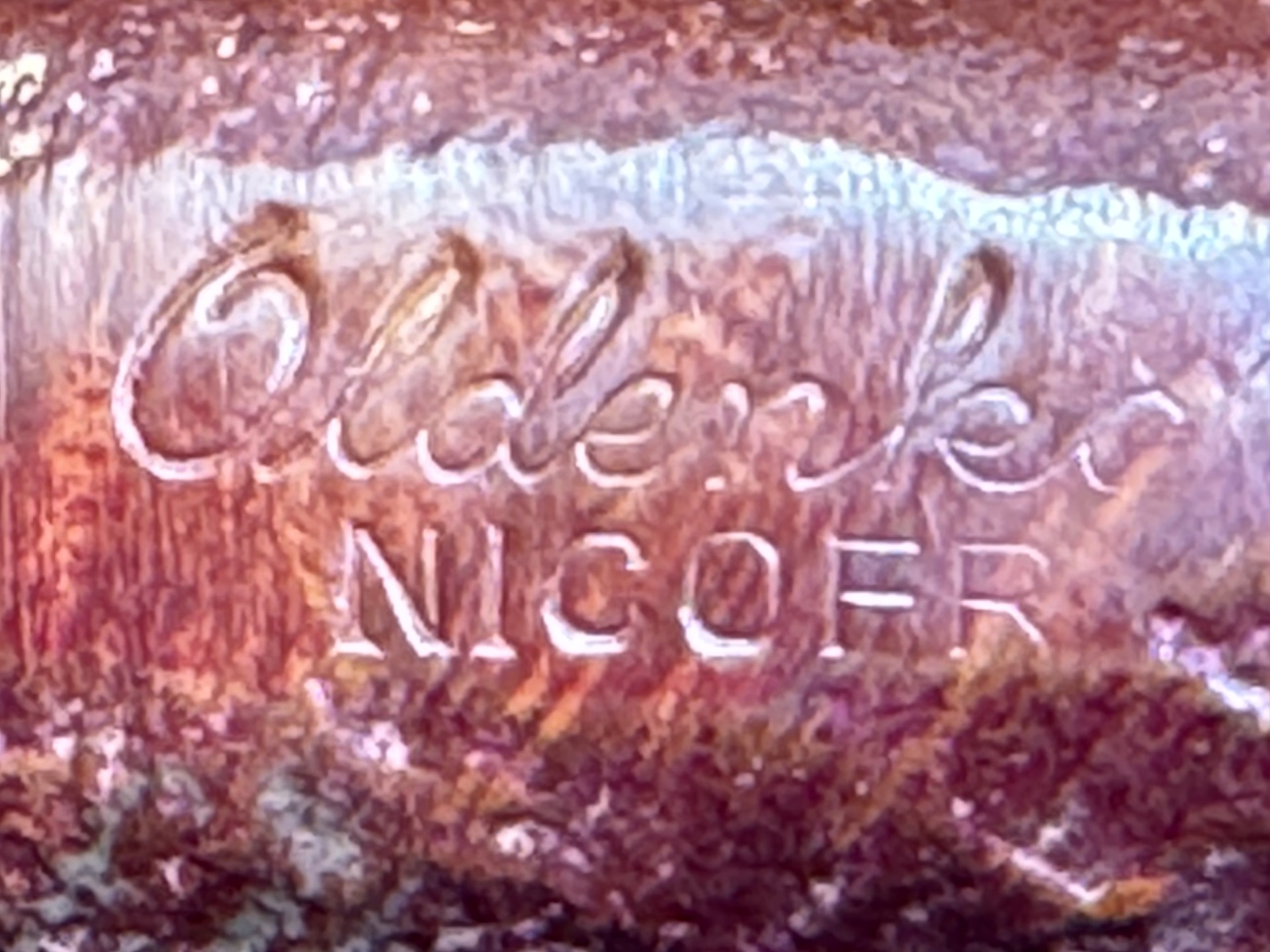 Oldenkott Nicofry 51 Red Sandblast Bent Billiard w/ Meerschaum 1926-2026 Estate Pipe 8