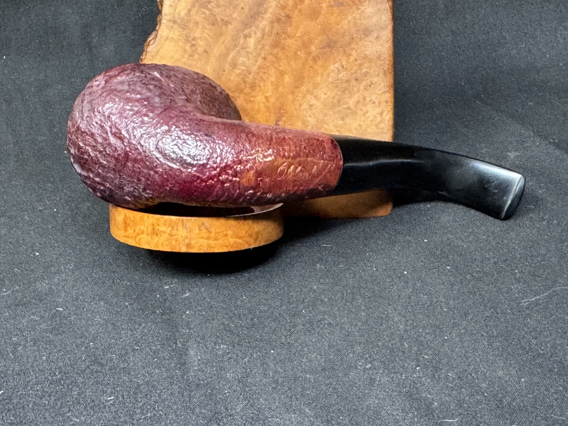 Oldenkott Nicofry 51 Red Sandblast Bent Billiard w/ Meerschaum 1926-2026 Estate Pipe 9