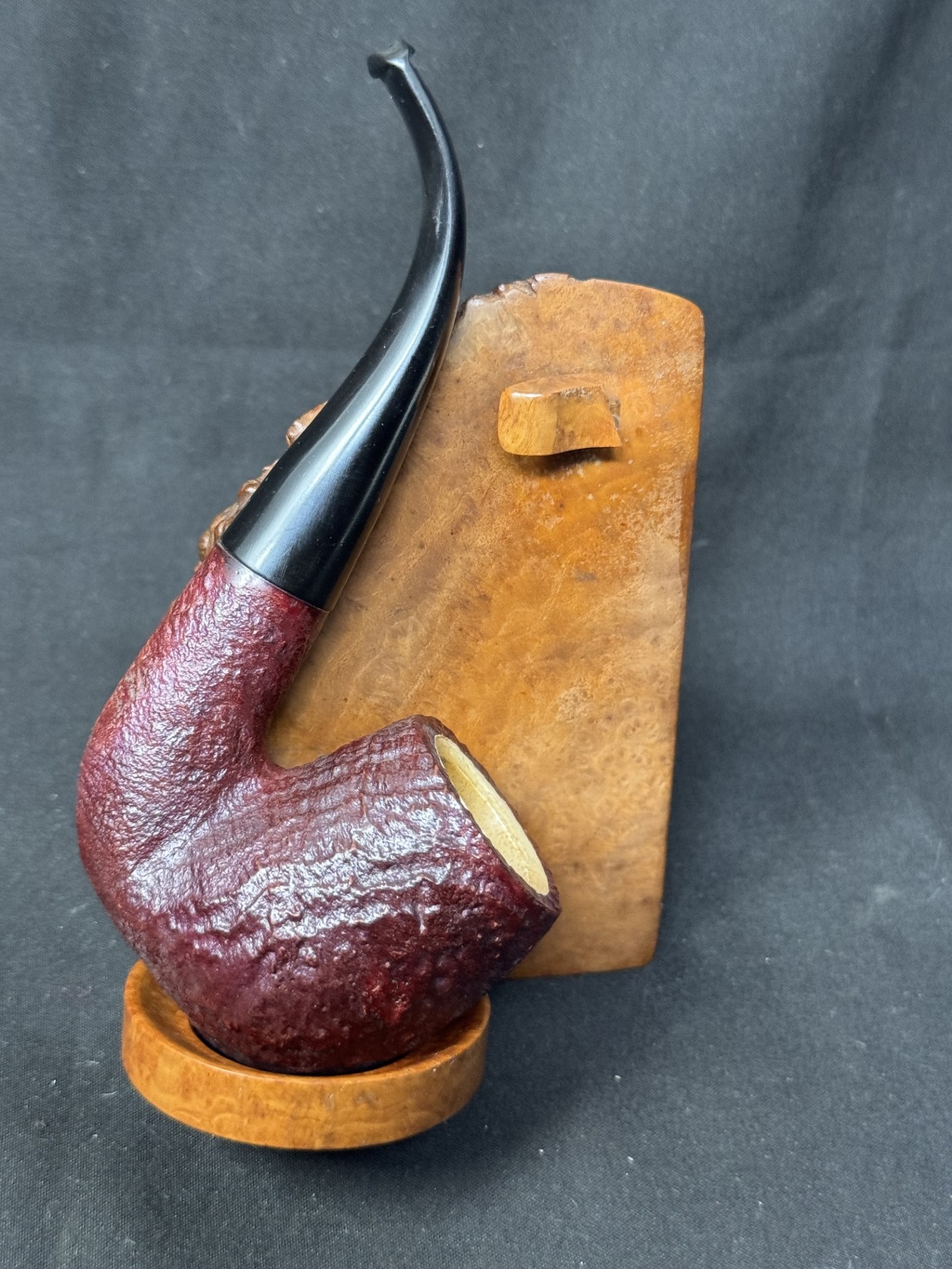 Oldenkott Nicofry 51 Red Sandblast Bent Billiard w/ Meerschaum 1926-2026 Estate Pipe 12