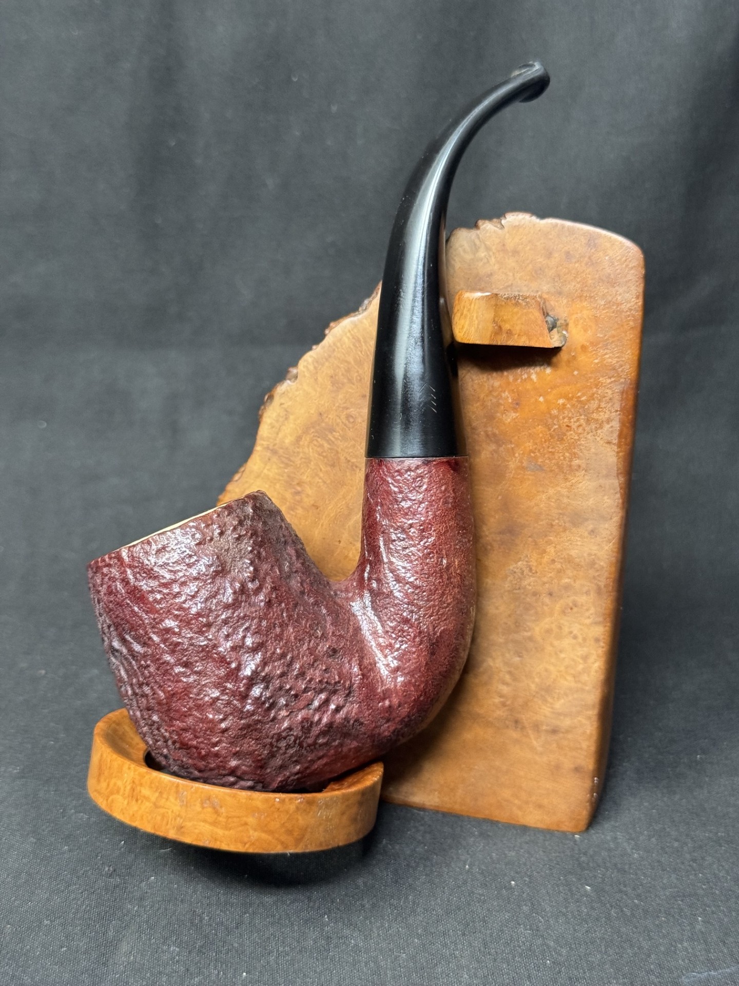 Oldenkott Nicofry 51 Red Sandblast Bent Billiard w/ Meerschaum 1926-2026 Estate Pipe 13