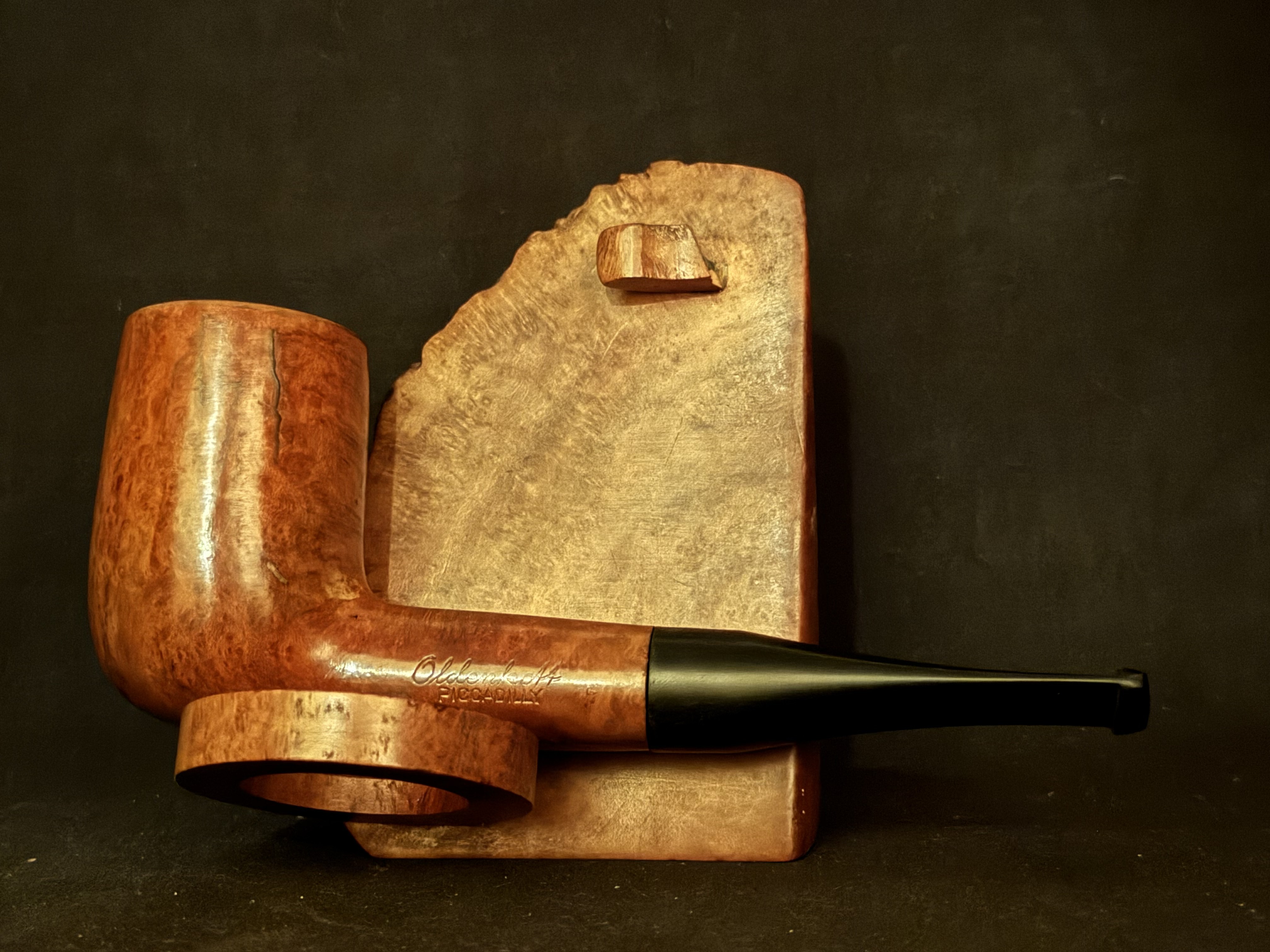Oldenkott Piccadilly Smooth Straight Billiard Estate Pipe - German Made Vulcanite Stem 4