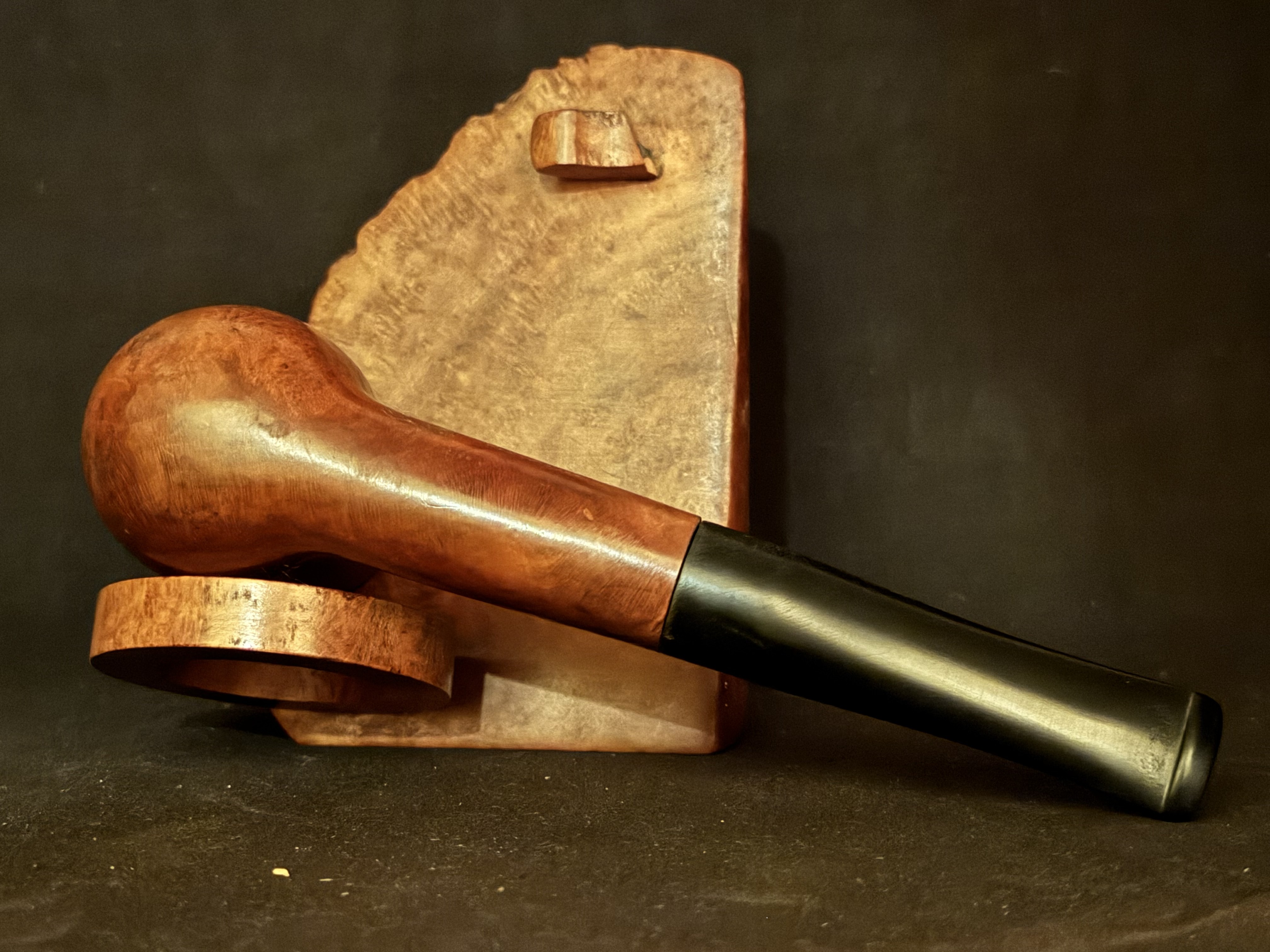 Oldenkott Piccadilly Smooth Straight Billiard Estate Pipe - German Made Vulcanite Stem 6