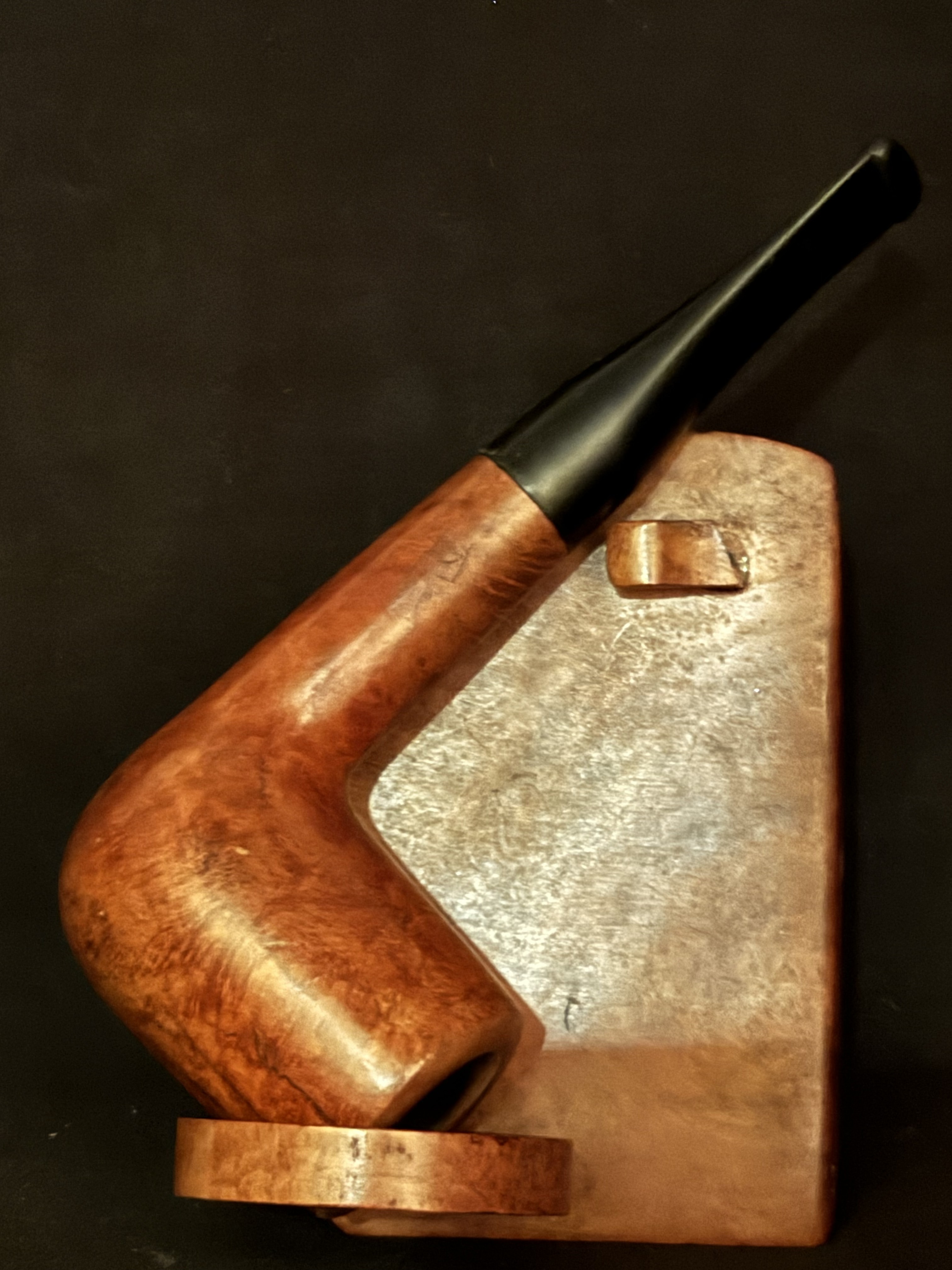 Oldenkott Piccadilly Smooth Straight Billiard Estate Pipe - German Made Vulcanite Stem 2
