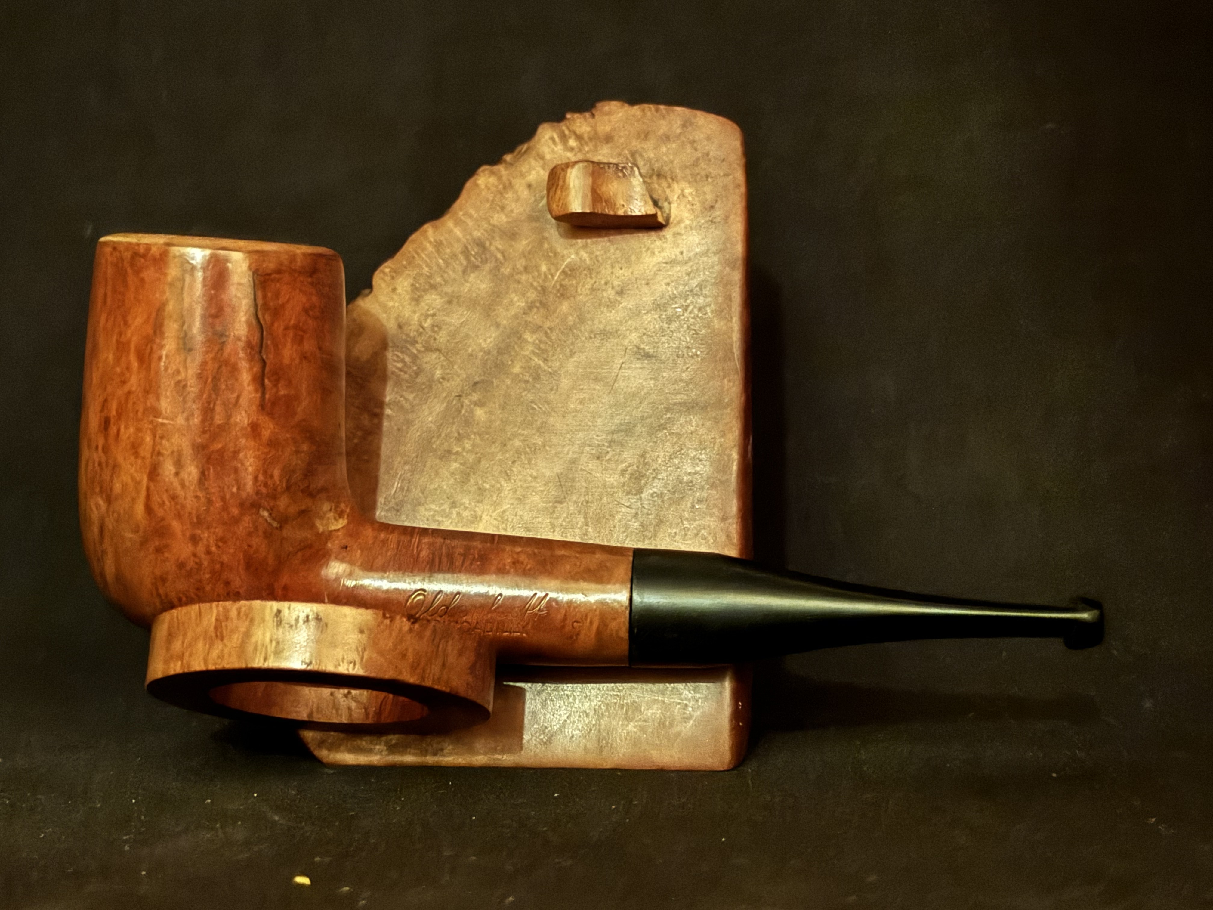 Oldenkott Piccadilly Smooth Straight Billiard Estate Pipe - German Made Vulcanite Stem 3