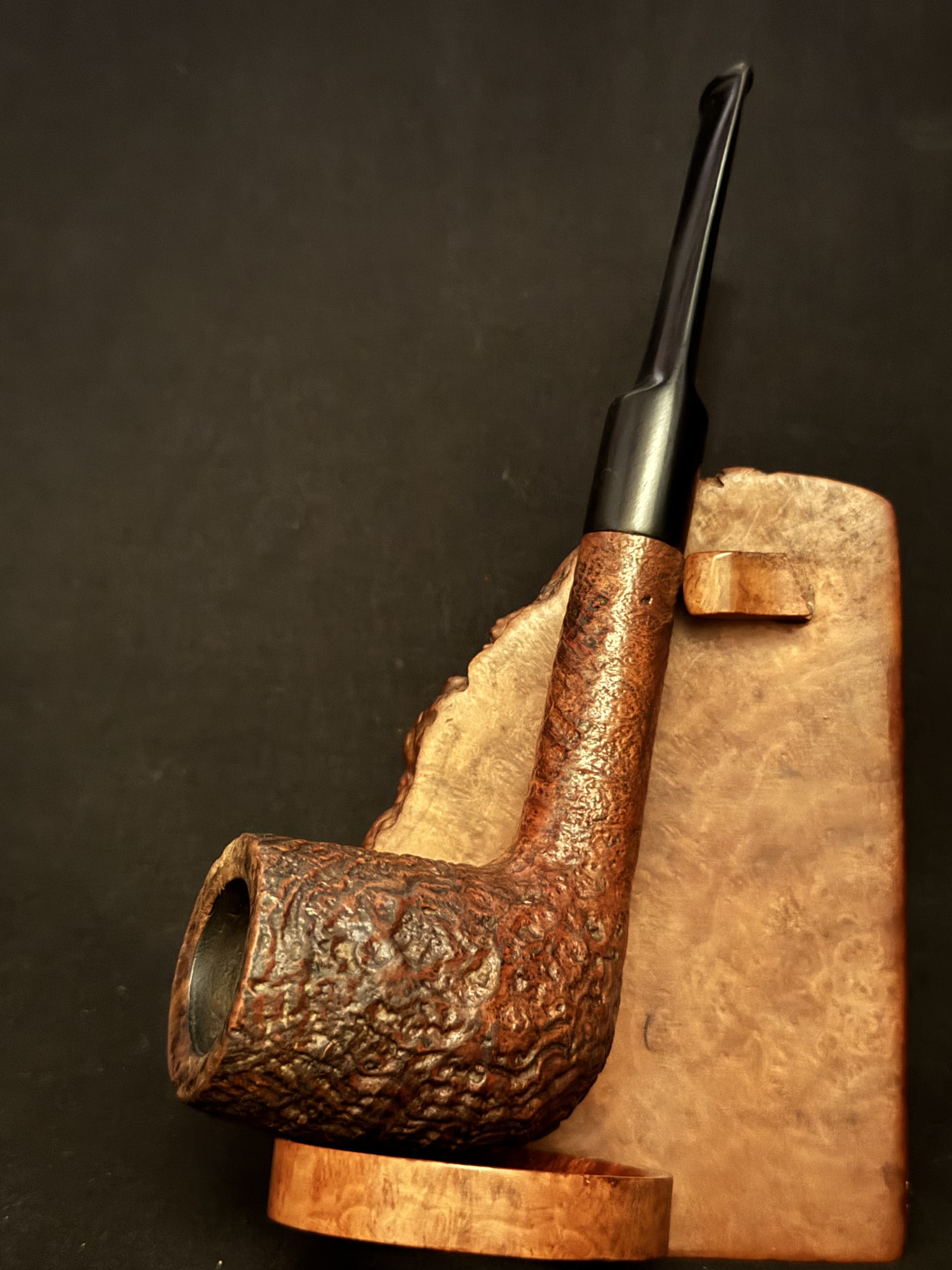 Oldenkott Progress Super Briar Derby 52 Sandblast Straight Billiard Estate Pipe