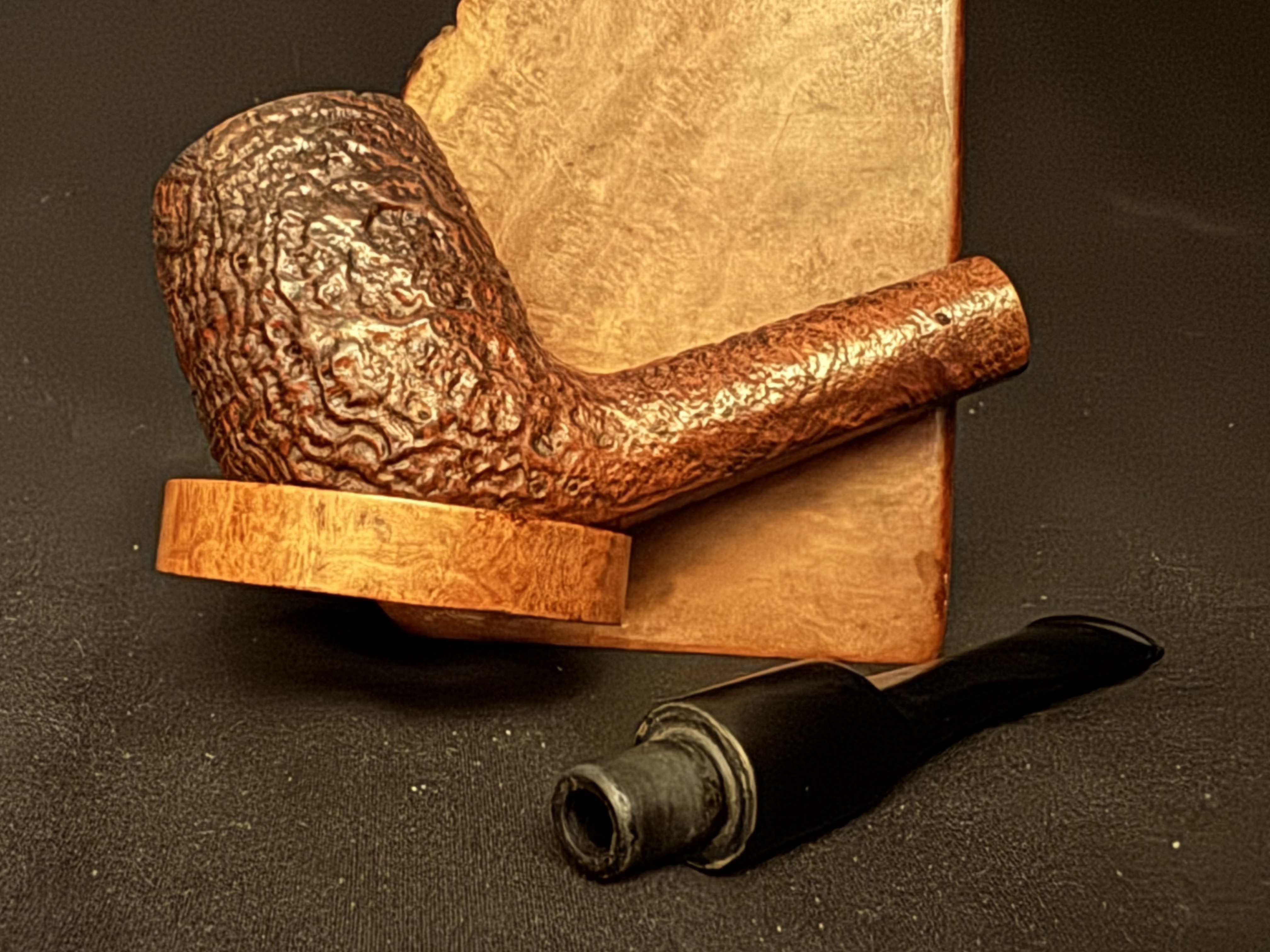 Oldenkott Progress Super Briar Derby 52 Sandblast Straight Billiard Estate Pipe 8