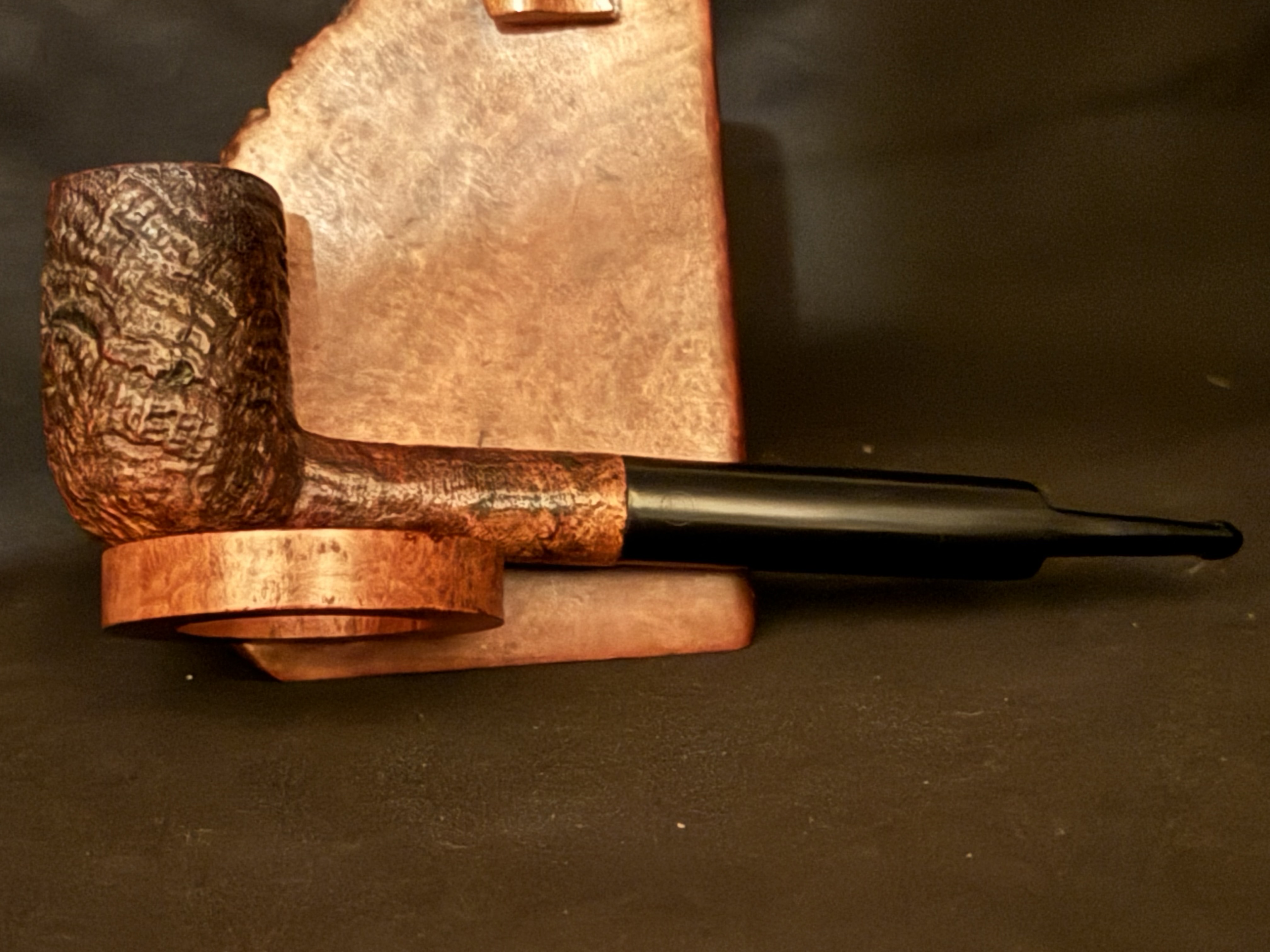 Oldenkott Florett 788 Sandblast Straight Billiard Vulcanite Estate Pipe 3
