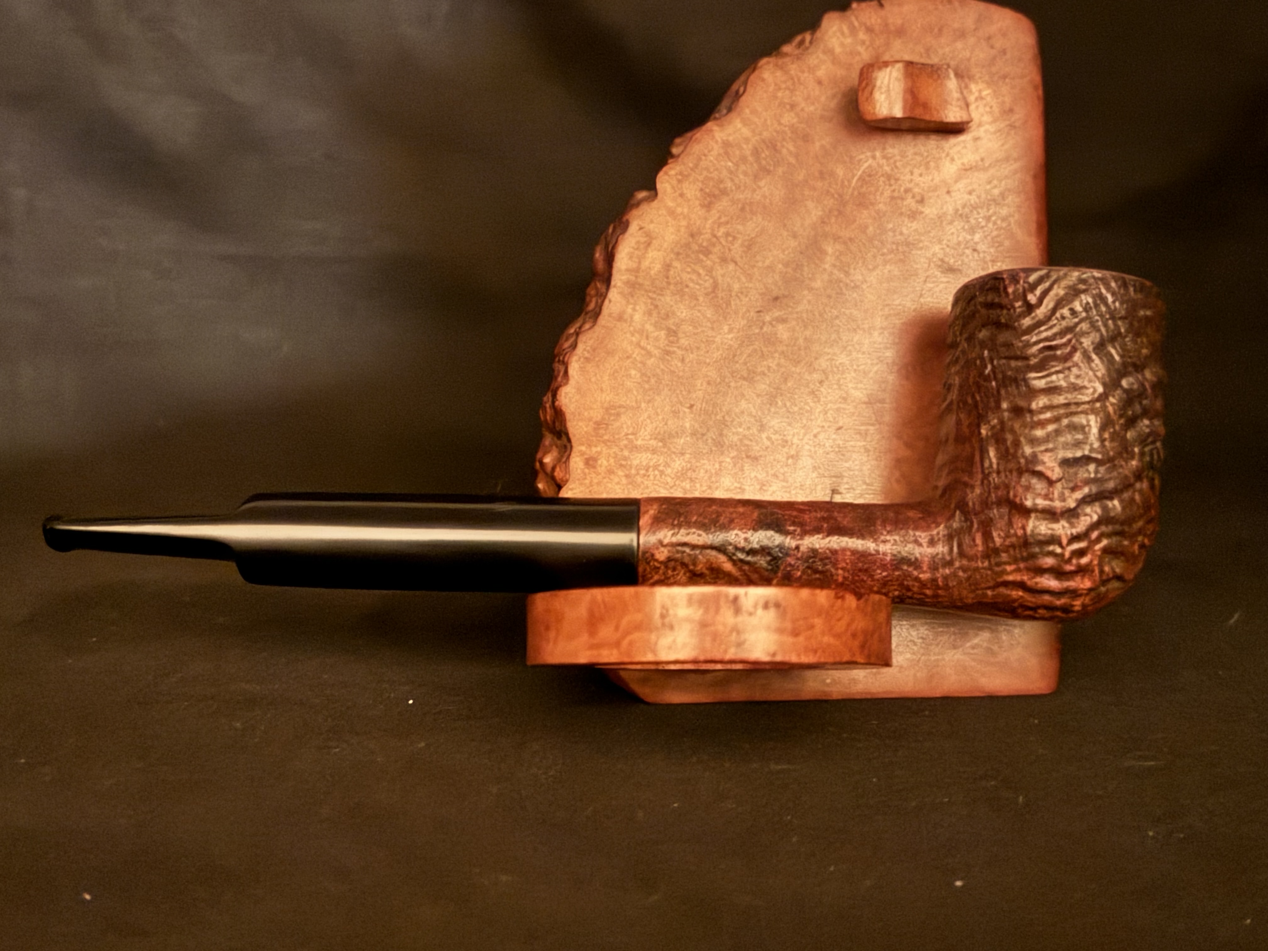 Oldenkott Florett 788 Sandblast Straight Billiard Vulcanite Estate Pipe 4