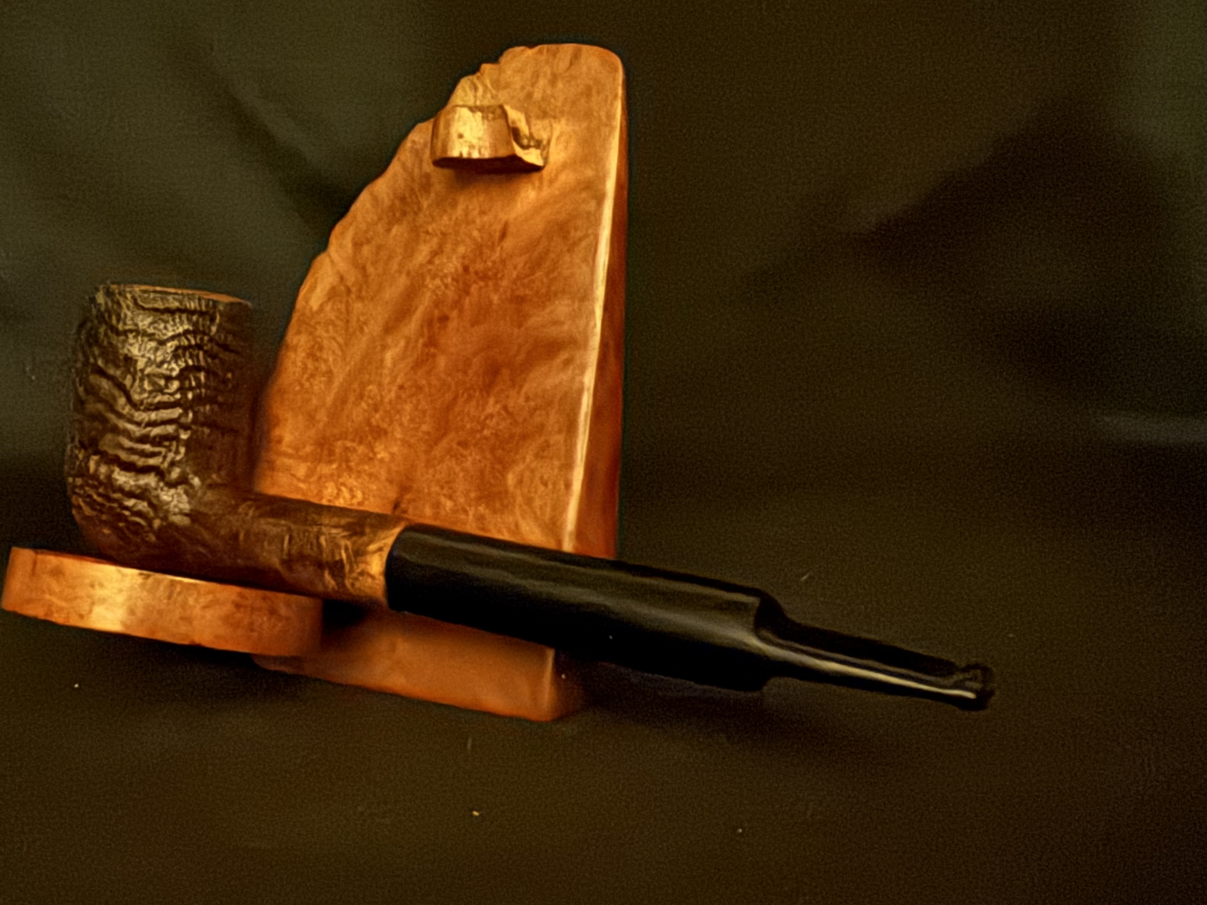 Oldenkott Florett 788 Sandblast Straight Billiard Vulcanite Estate Pipe 8