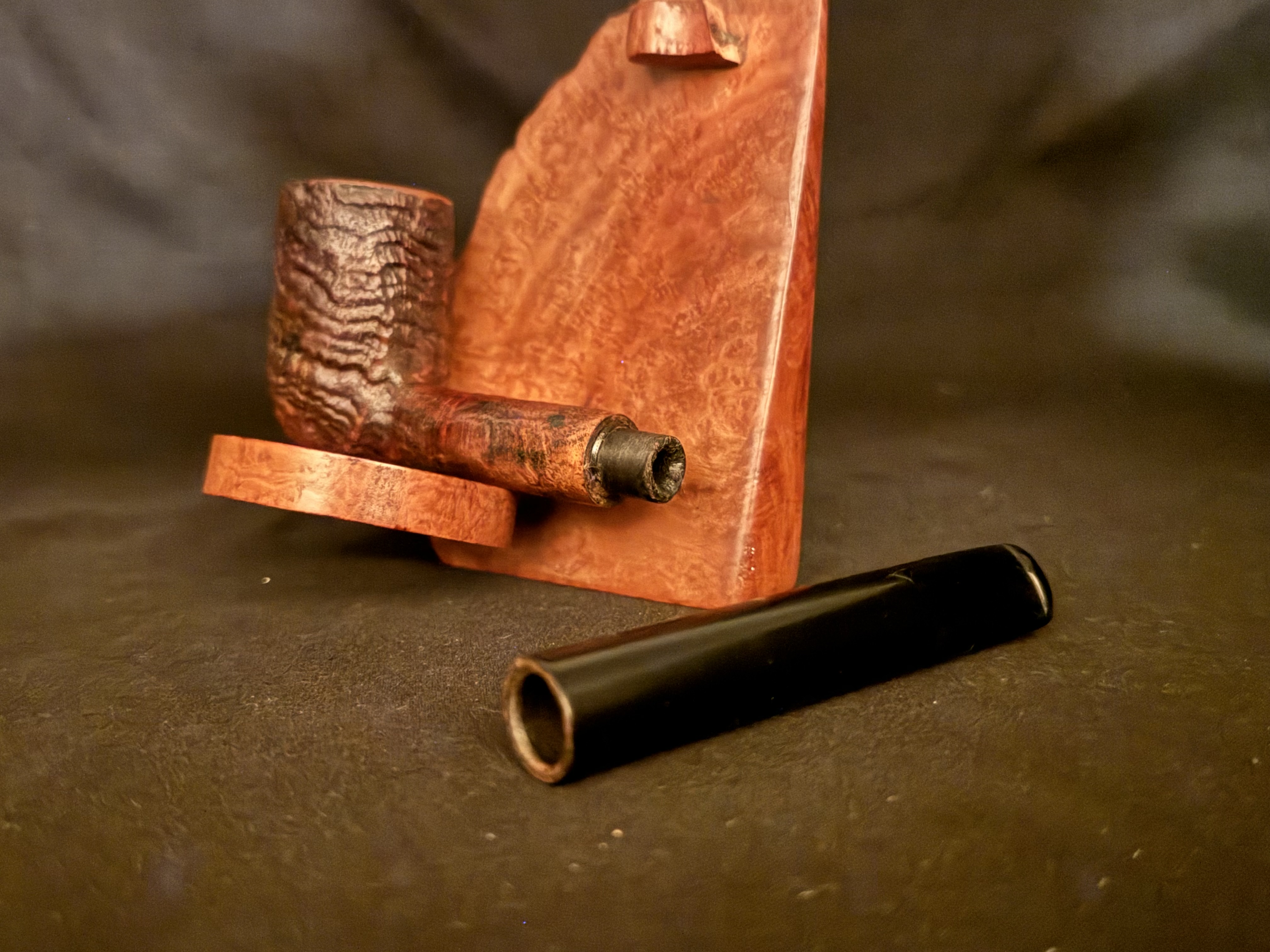 Oldenkott Florett 788 Sandblast Straight Billiard Vulcanite Estate Pipe 9