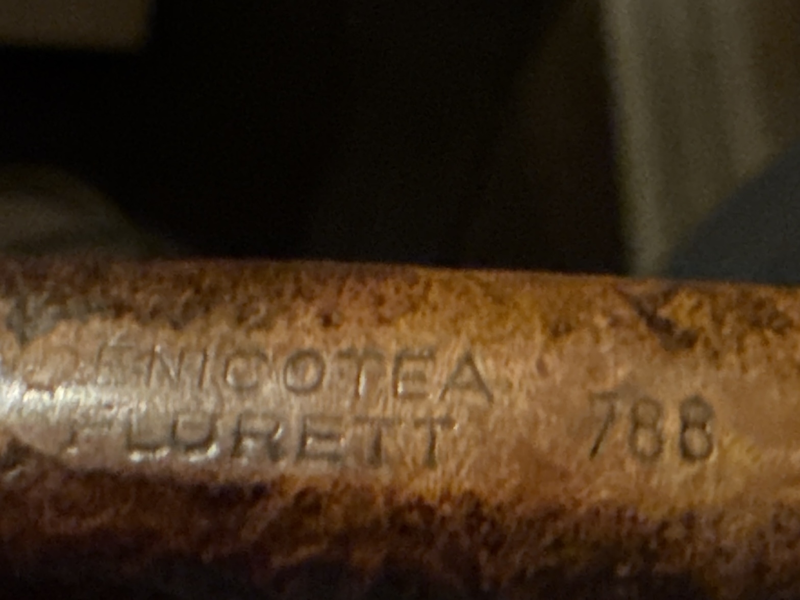 Oldenkott Florett 788 Sandblast Straight Billiard Vulcanite Estate Pipe 10