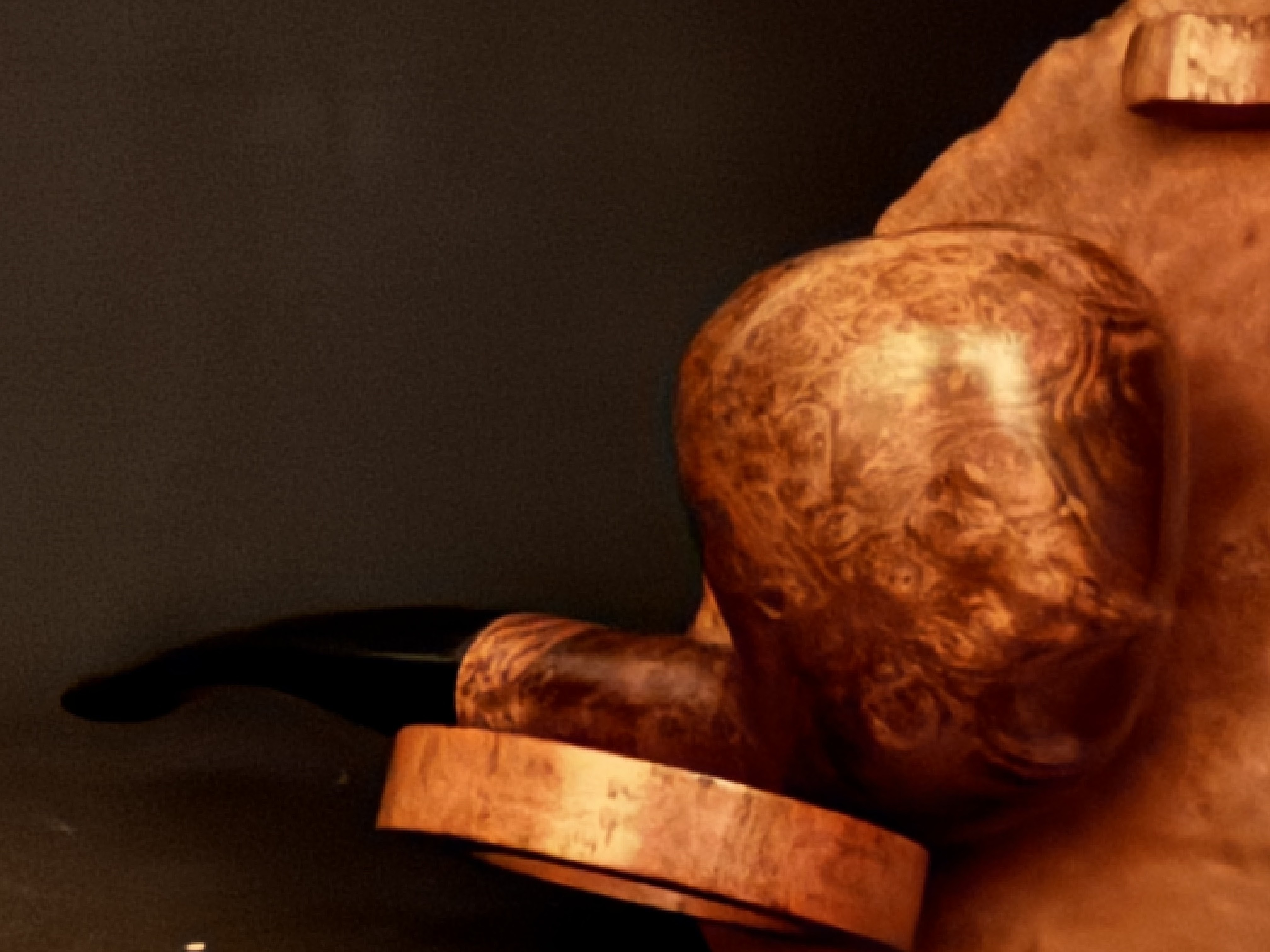 Oldenkott Supra Estate Pipe - Large Bent Briar, Smooth Finish, Vulcanite Fishtail Stem, 9mm Filter 7