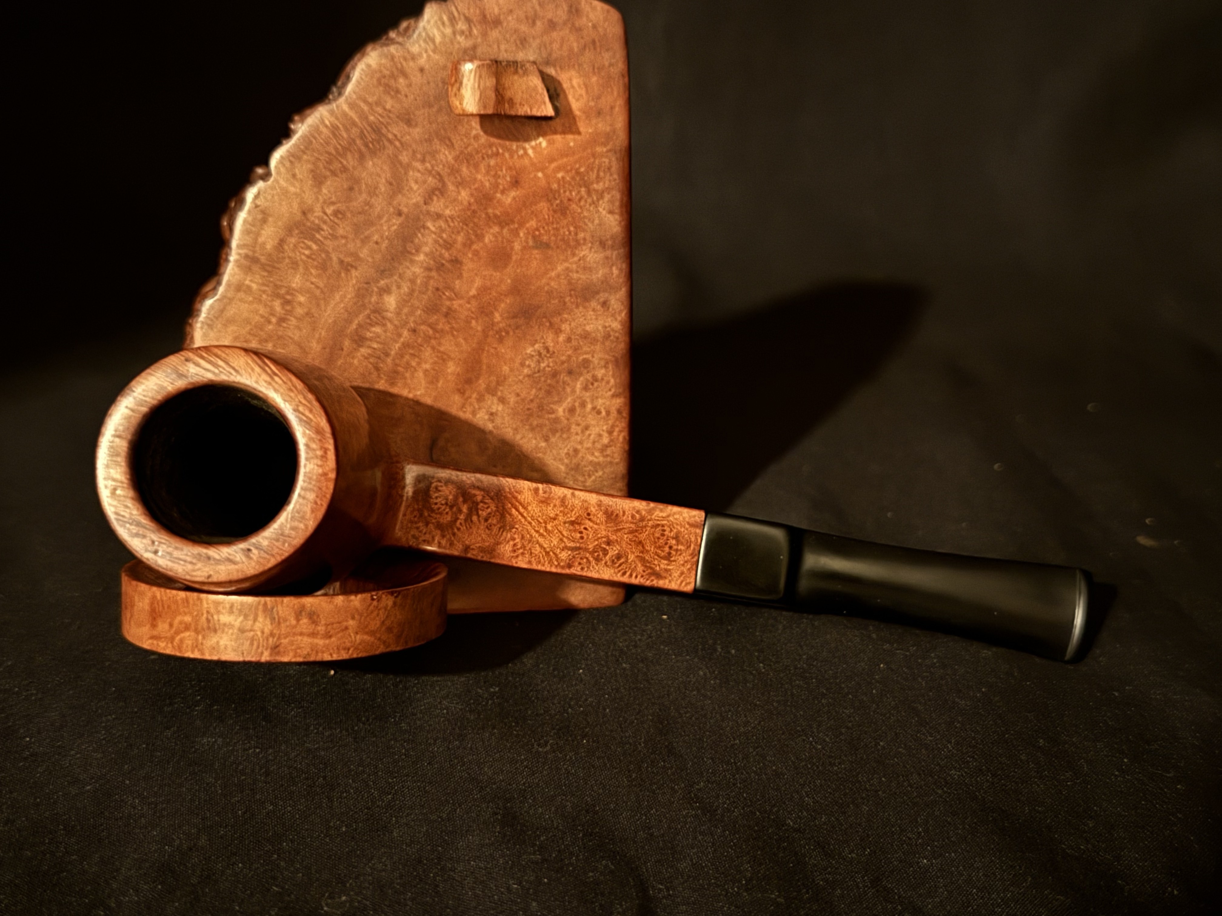 Oldenkott Tradition 824 Smooth Billiard Estate Pipe, Vulcanite Stem 4