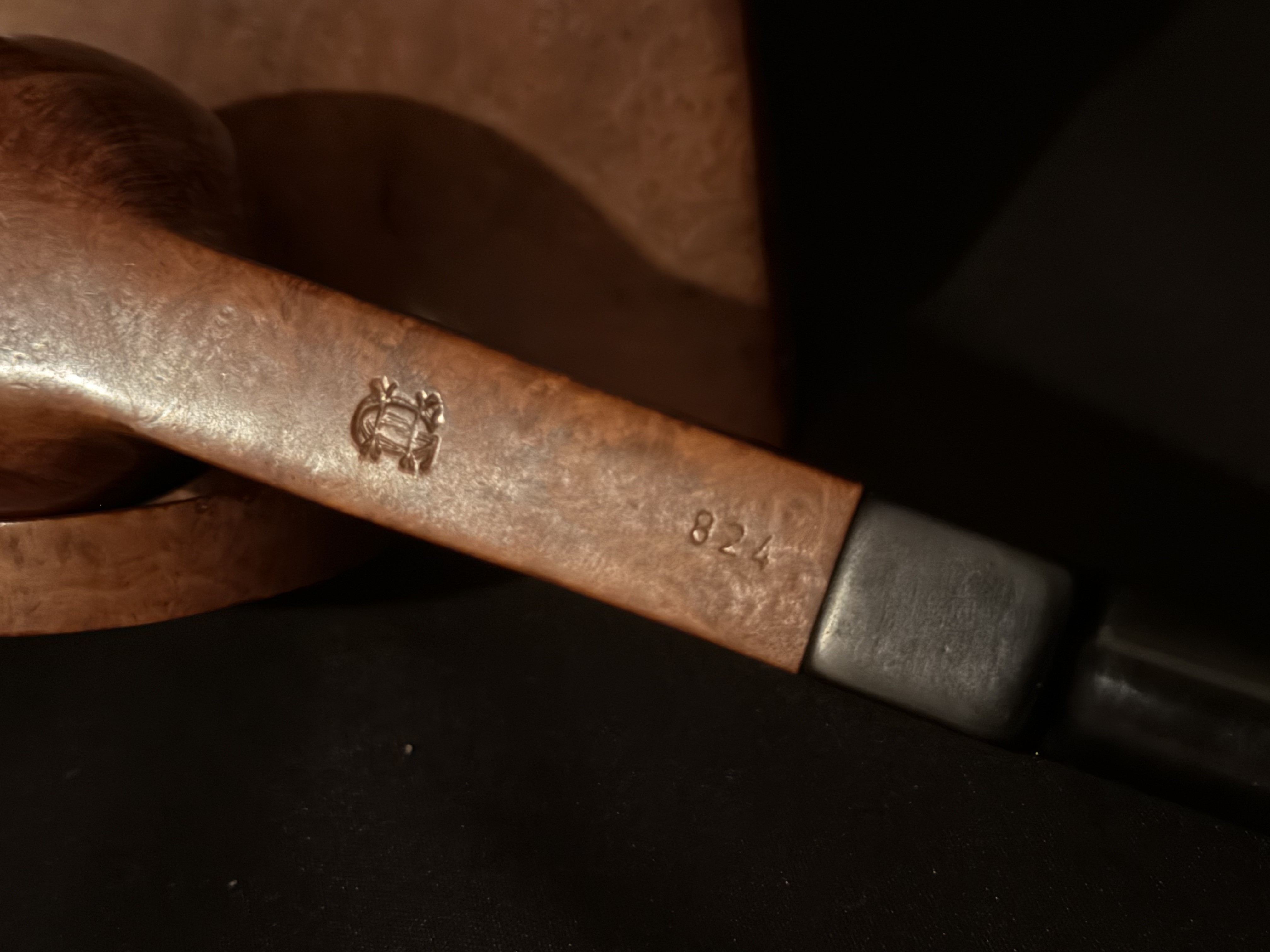 Oldenkott Tradition 824 Smooth Billiard Estate Pipe, Vulcanite Stem 10