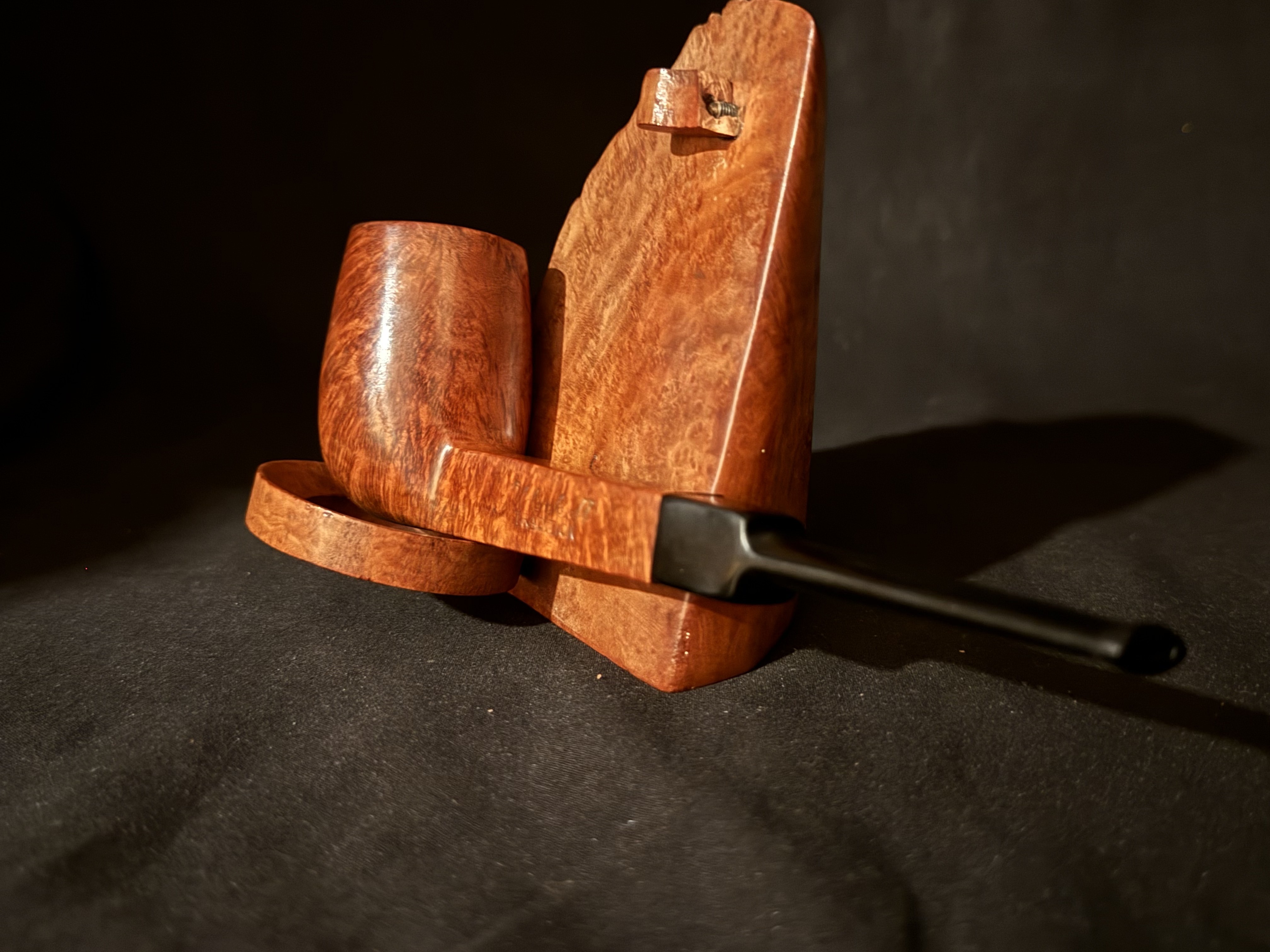 Oldenkott Tradition 824 Smooth Billiard Estate Pipe, Vulcanite Stem 2