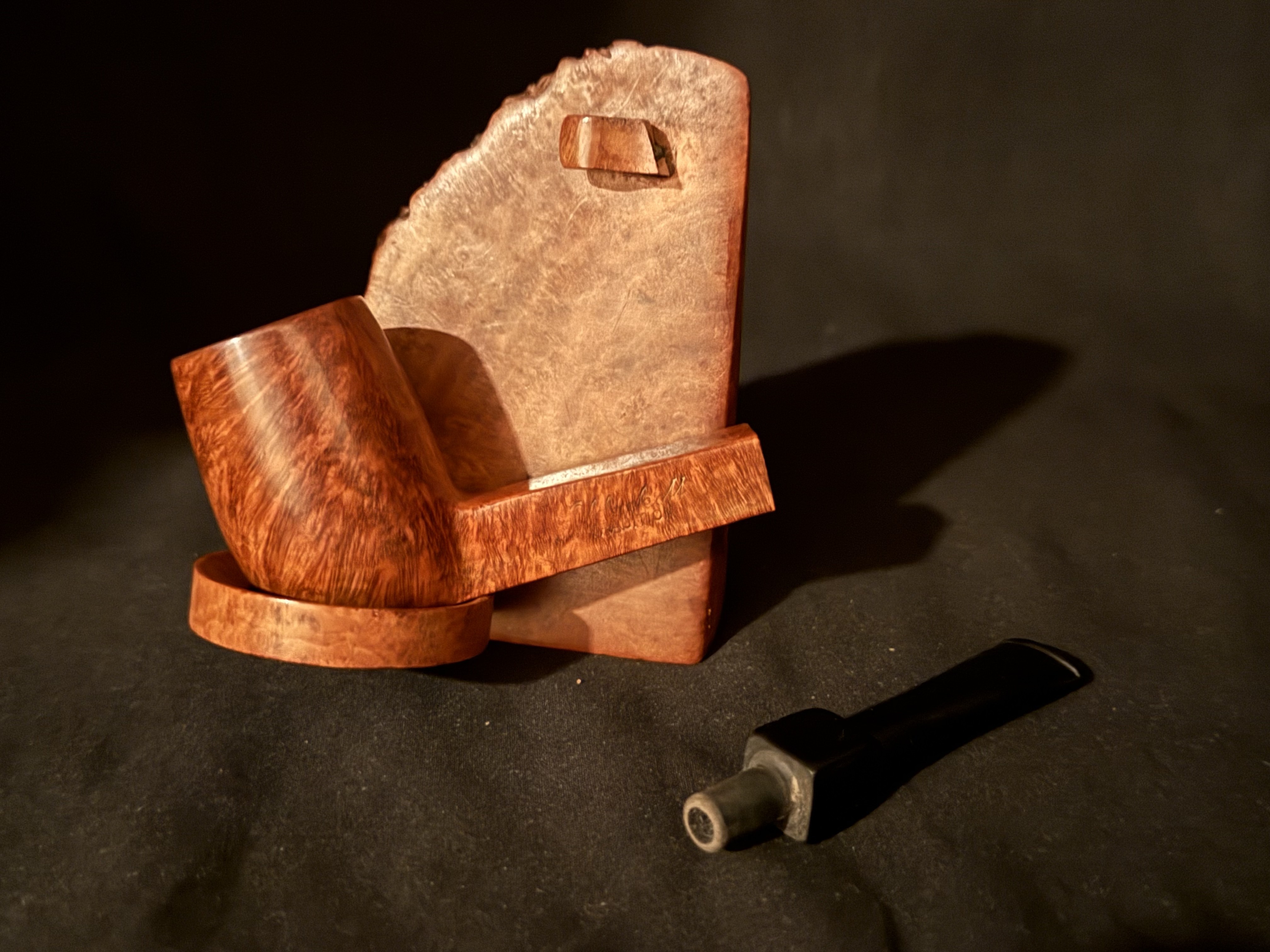 Oldenkott Tradition 824 Smooth Billiard Estate Pipe, Vulcanite Stem 8