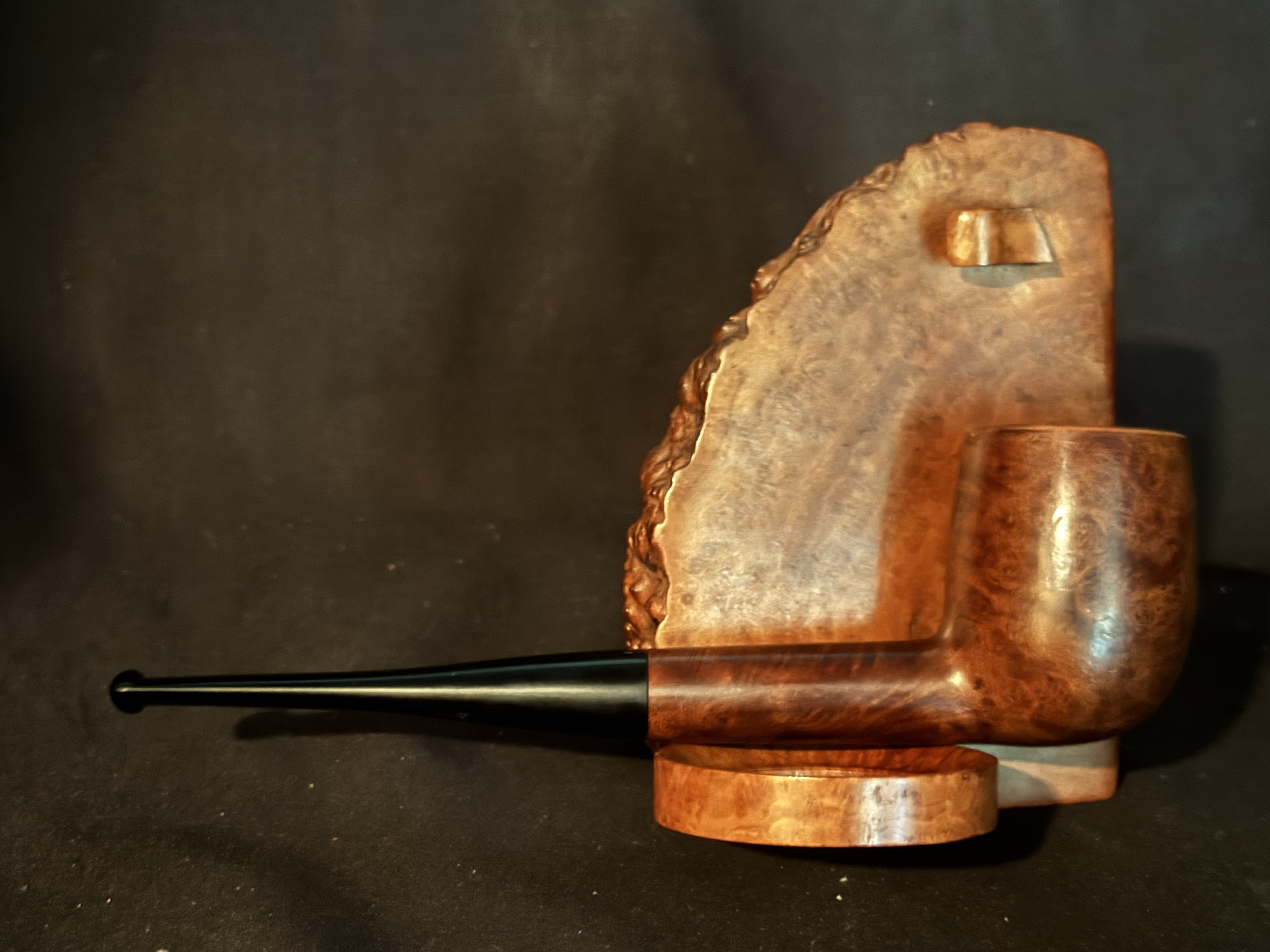 Pacine De Bruyere Smooth Straight Billiard Briar Pipe - Vulcanite Tapered Stem, Fishtail, No Filter, Estate 6