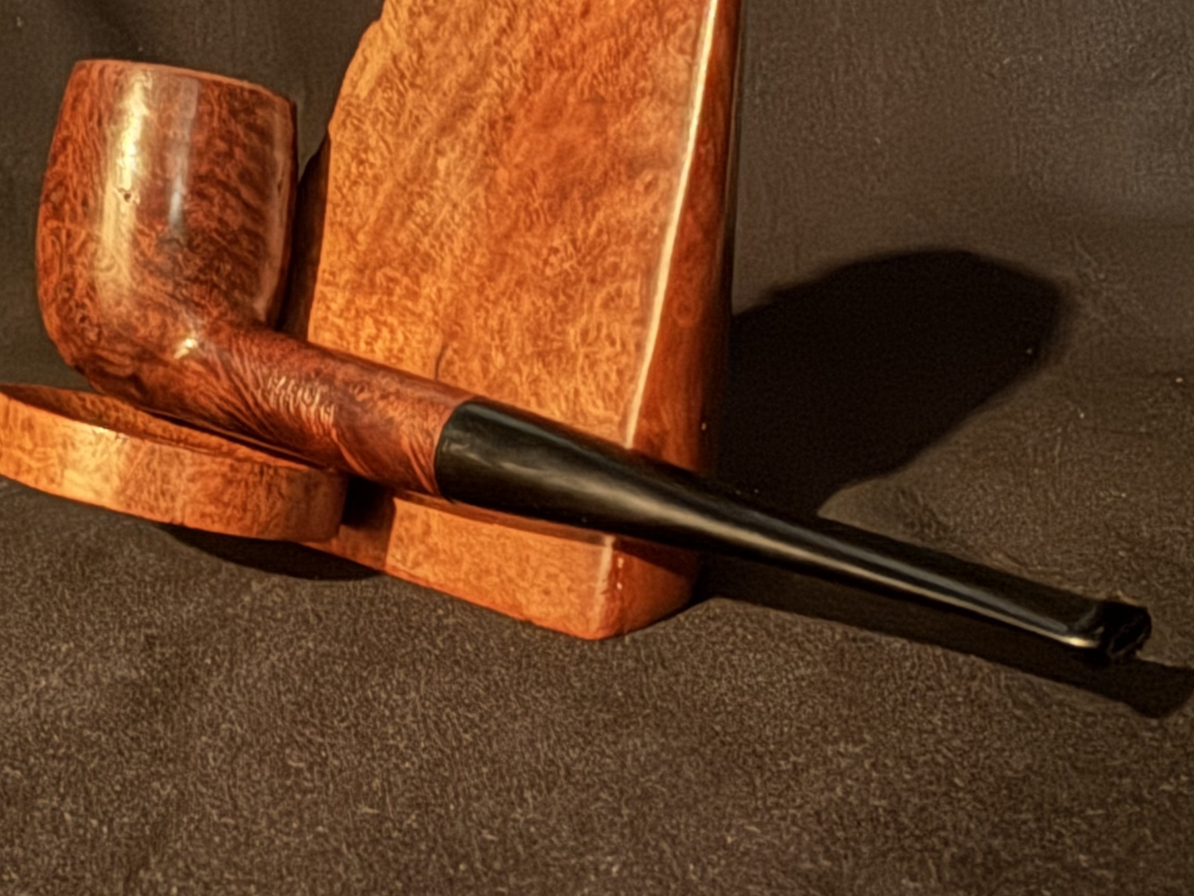 Pacine De Bruyere Smooth Straight Billiard Briar Pipe - Vulcanite Tapered Stem, Fishtail, No Filter, Estate 10