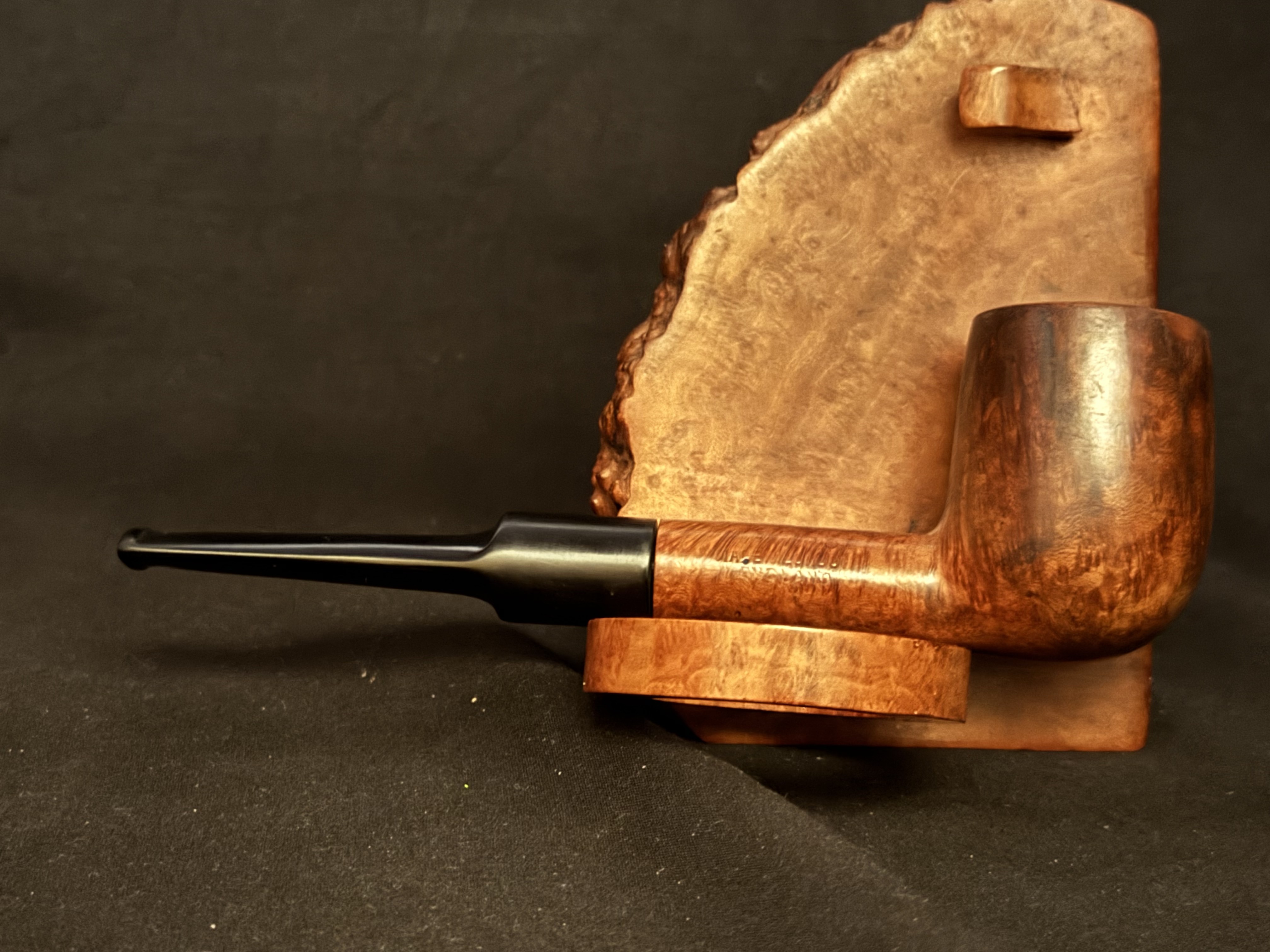 Parker Filter Deluxe 341 Straight Billiard Estate Pipe, London Smooth Vulcanite Stem 2