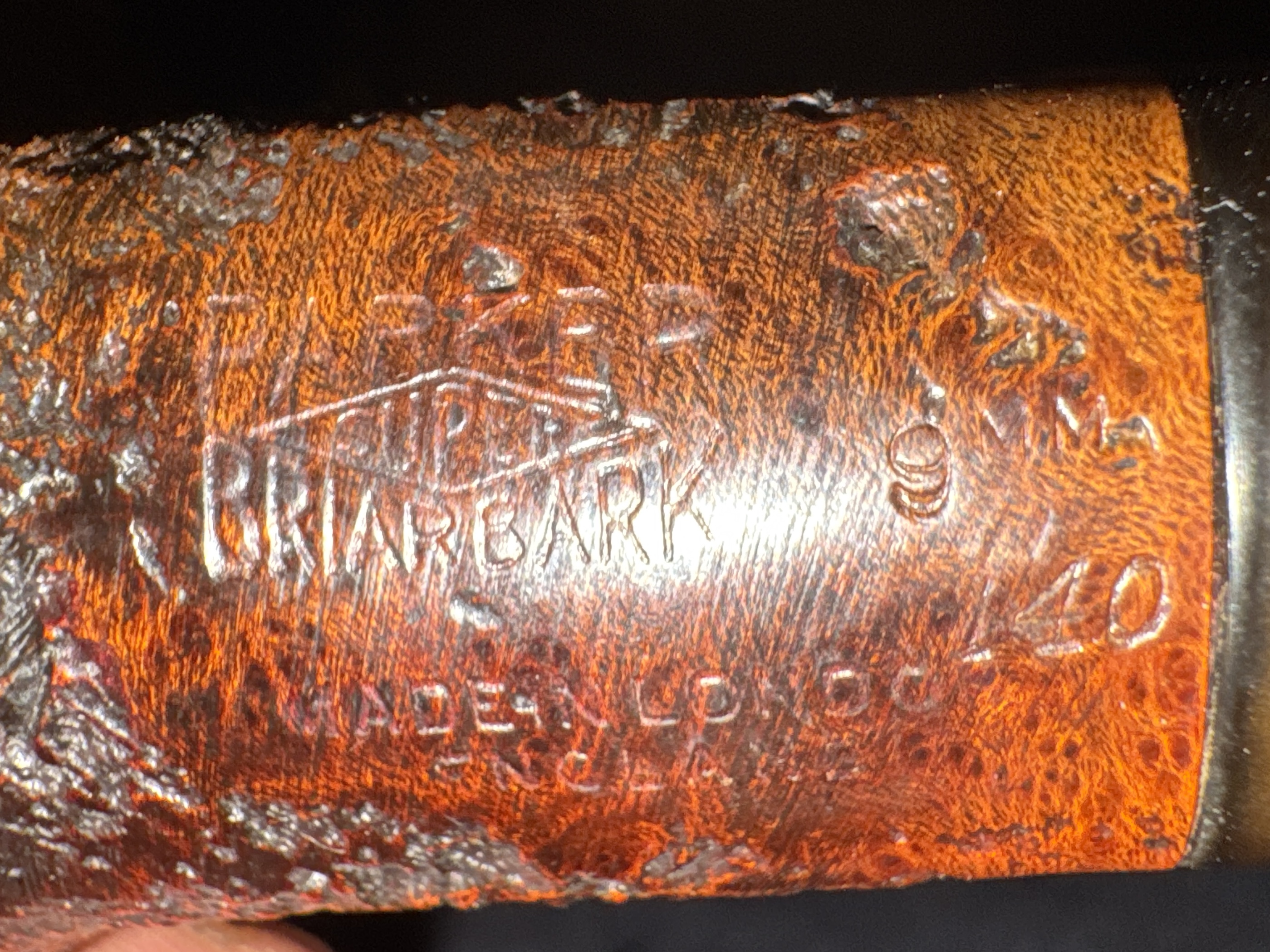 Parker Super Briar Bark 140 Sandblast Pot Estate Pipe, Oval Shank, Vulcanite Fishtail Stem, 9mm Filter 12