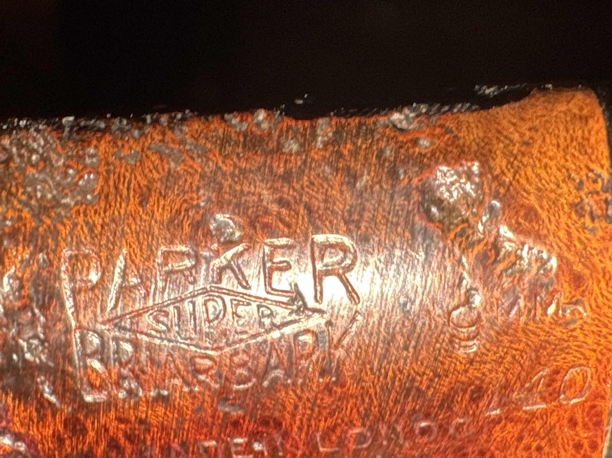 Parker Super Briar Bark 140 Sandblast Pot Estate Pipe, Oval Shank, Vulcanite Fishtail Stem, 9mm Filter 13