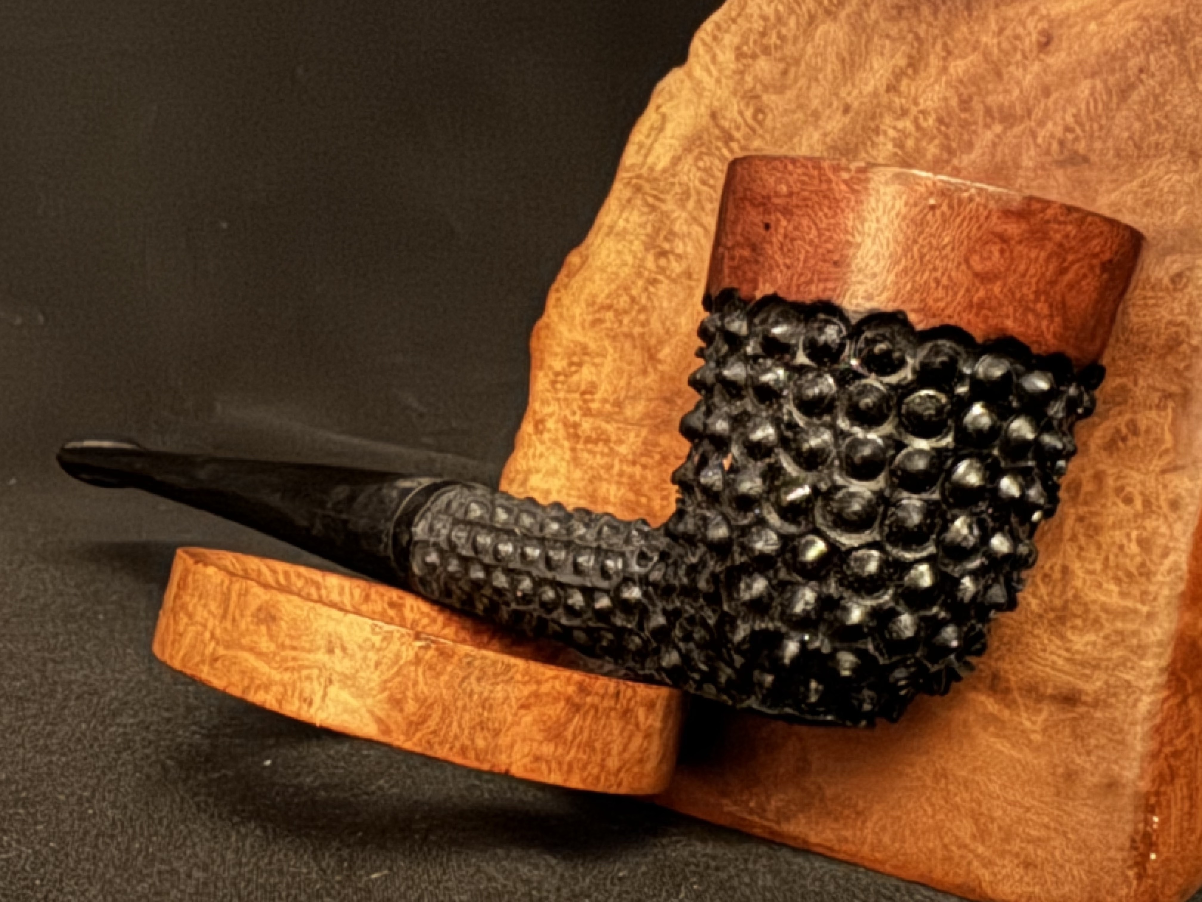 Partridge Handmade 211 Straight Dublin Black Rusticated Estate Pipe 8