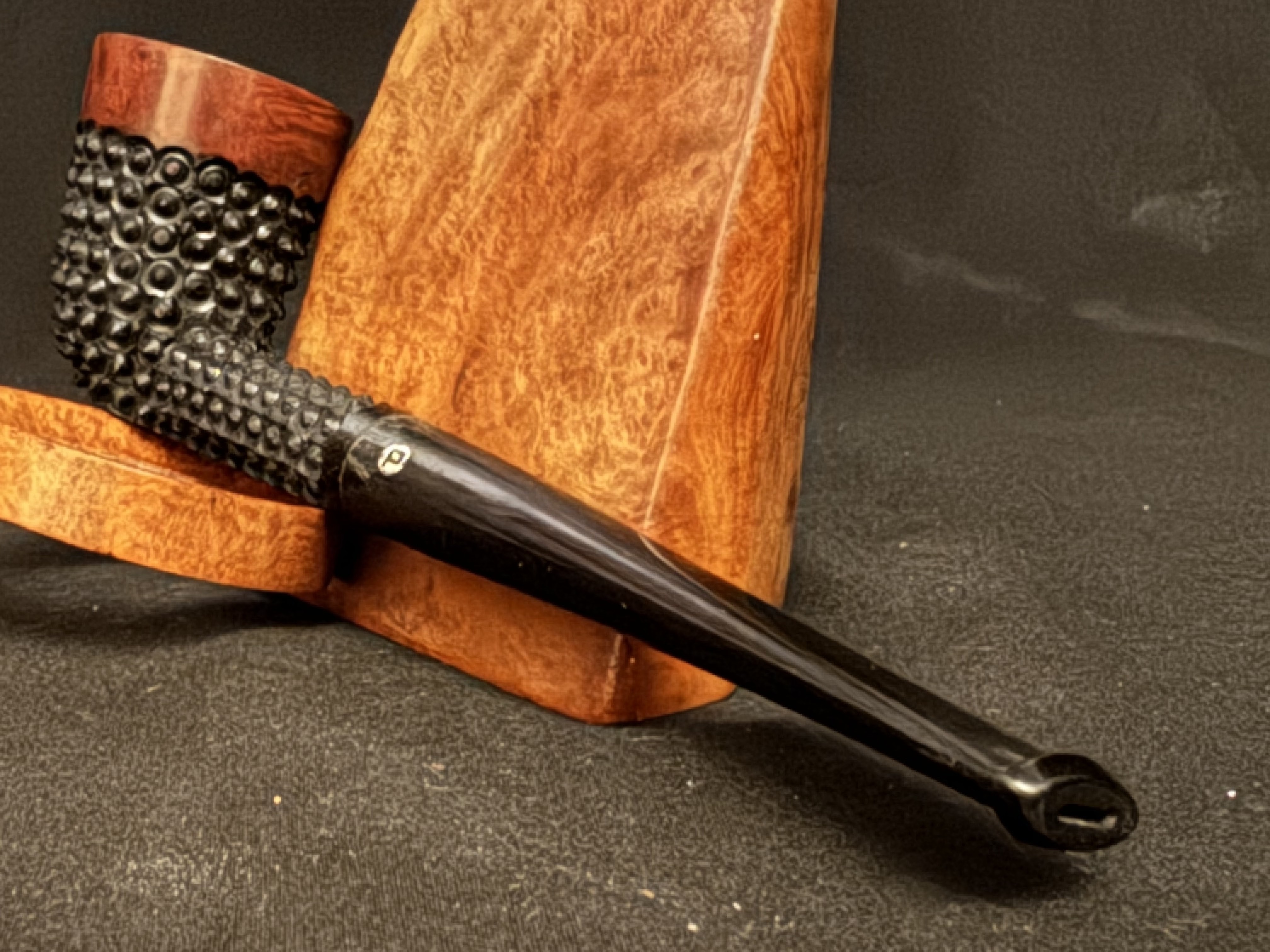 Partridge Handmade 211 Straight Dublin Black Rusticated Estate Pipe 7