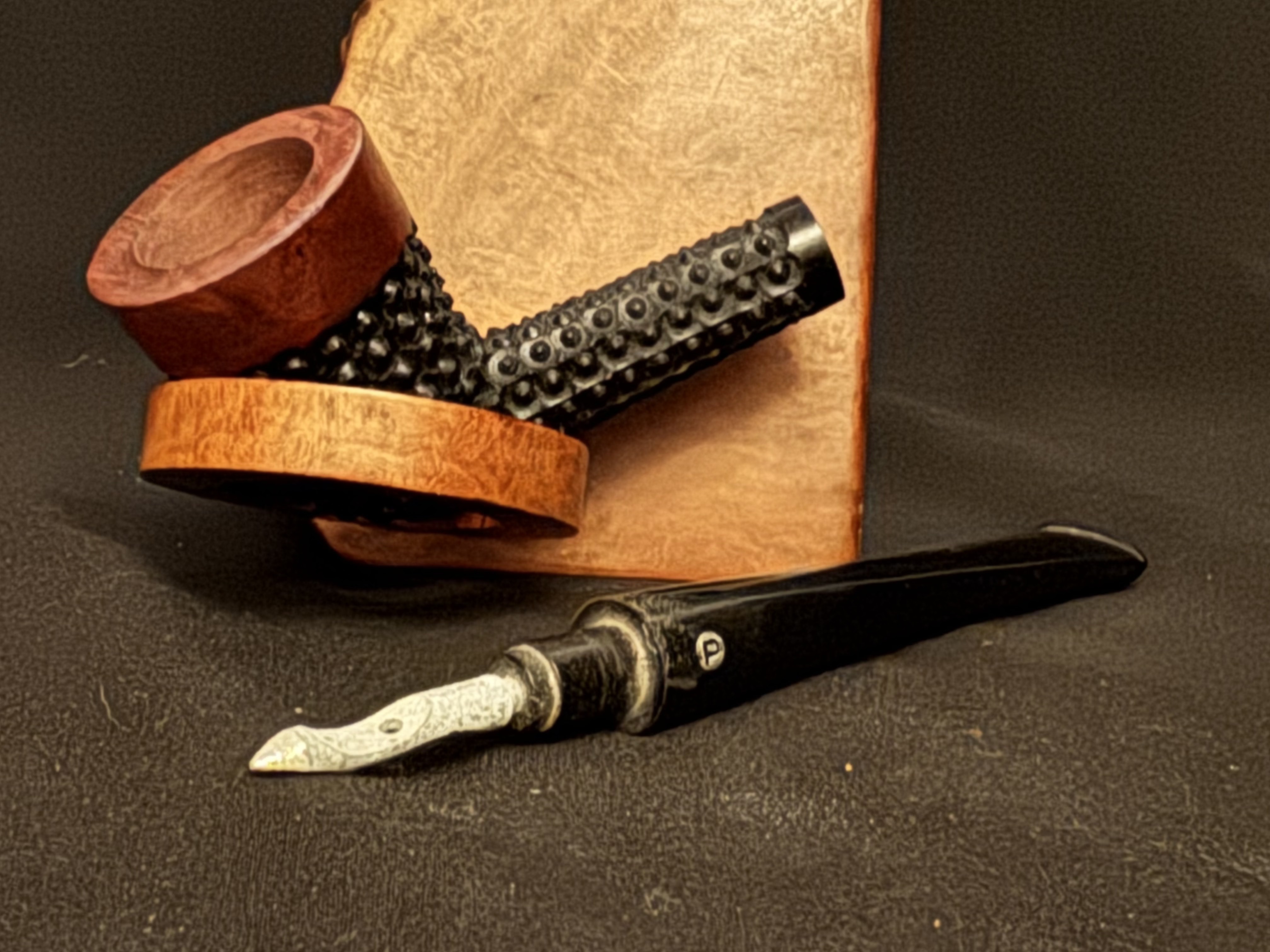 Partridge Handmade 211 Straight Dublin Black Rusticated Estate Pipe 10