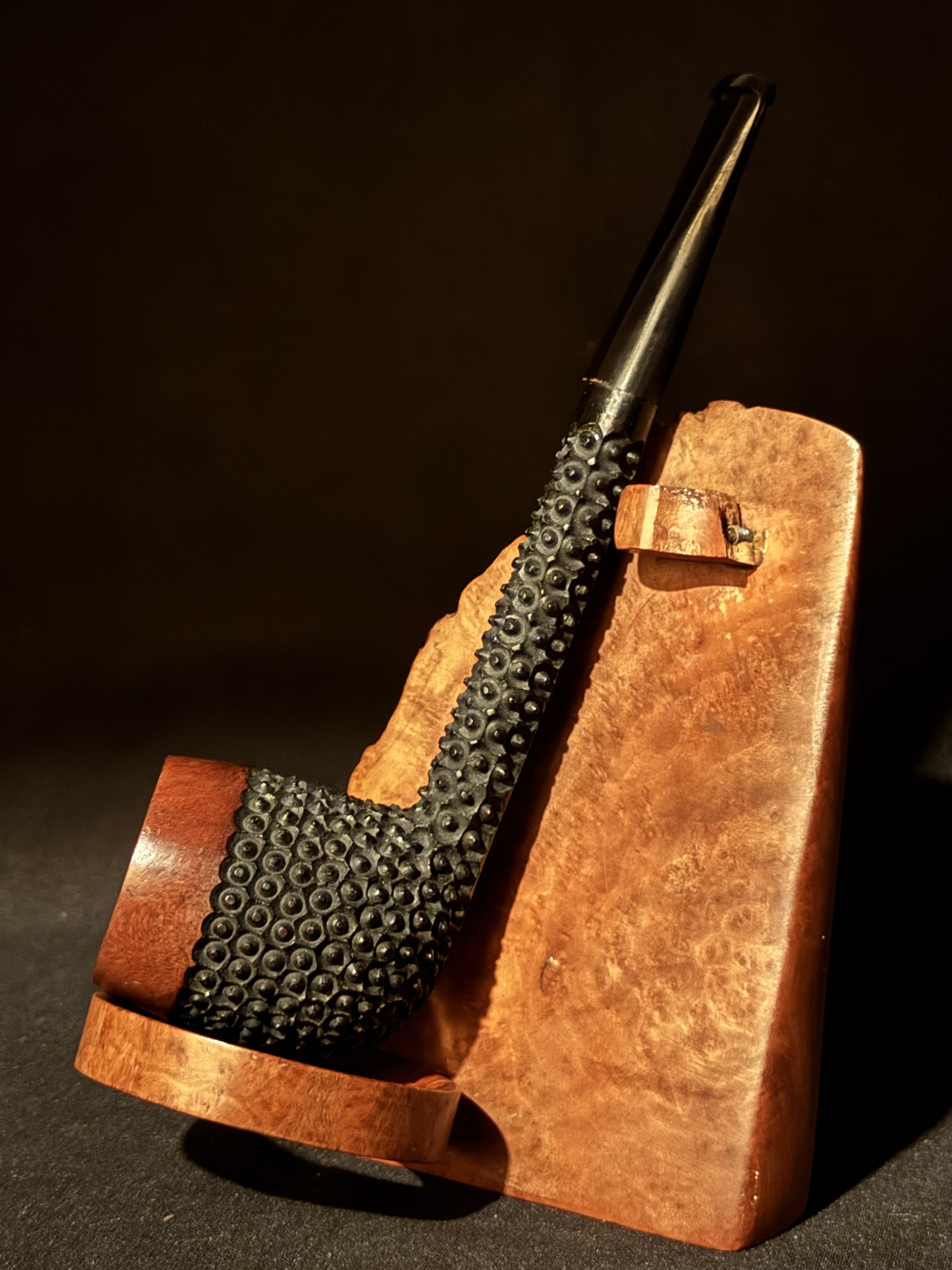 Partridge Handmade 213 Canadian Black Rusticated Unsmoked Estate Pipe 2