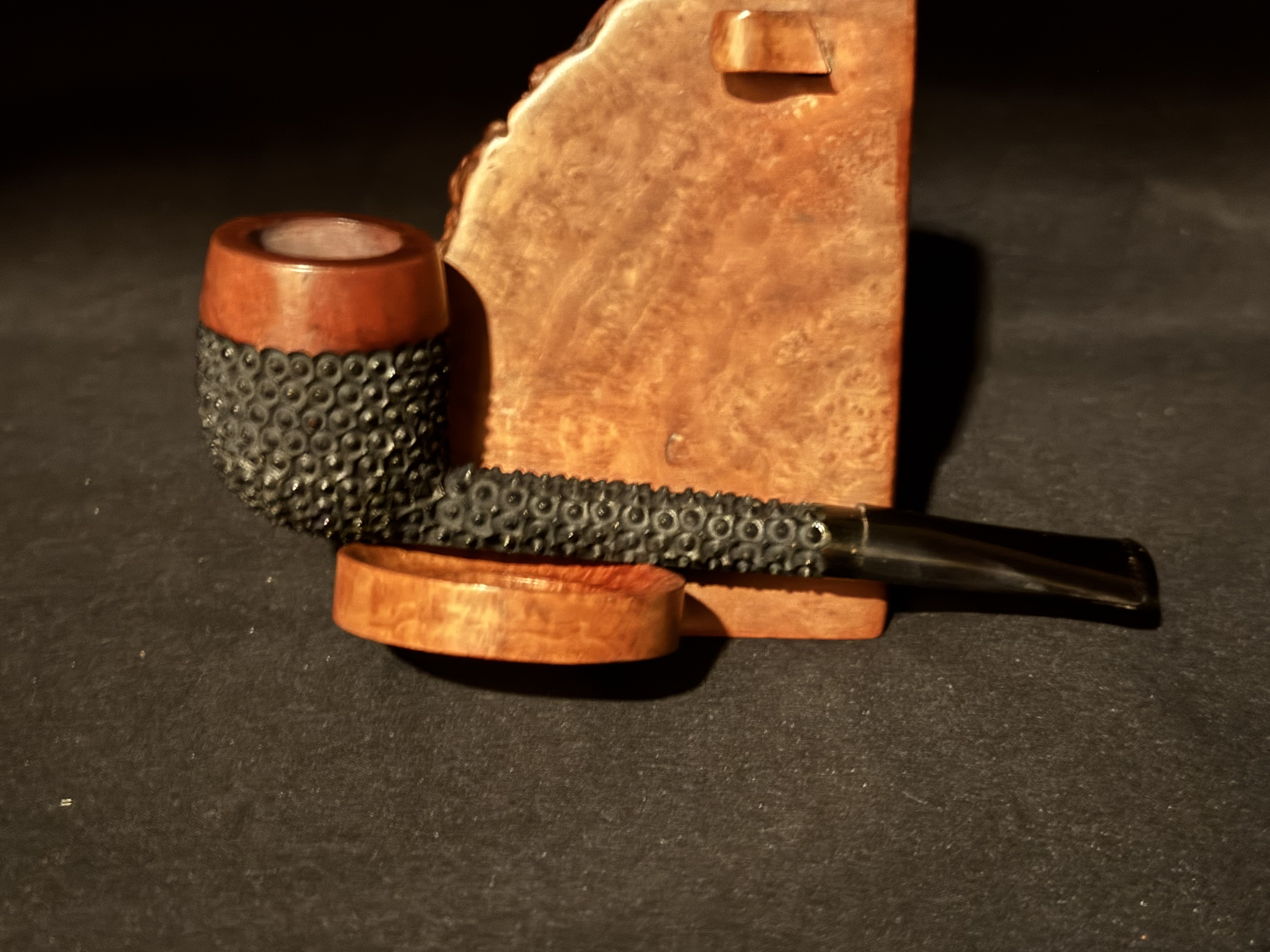 Partridge Handmade 213 Canadian Black Rusticated Unsmoked Estate Pipe 3