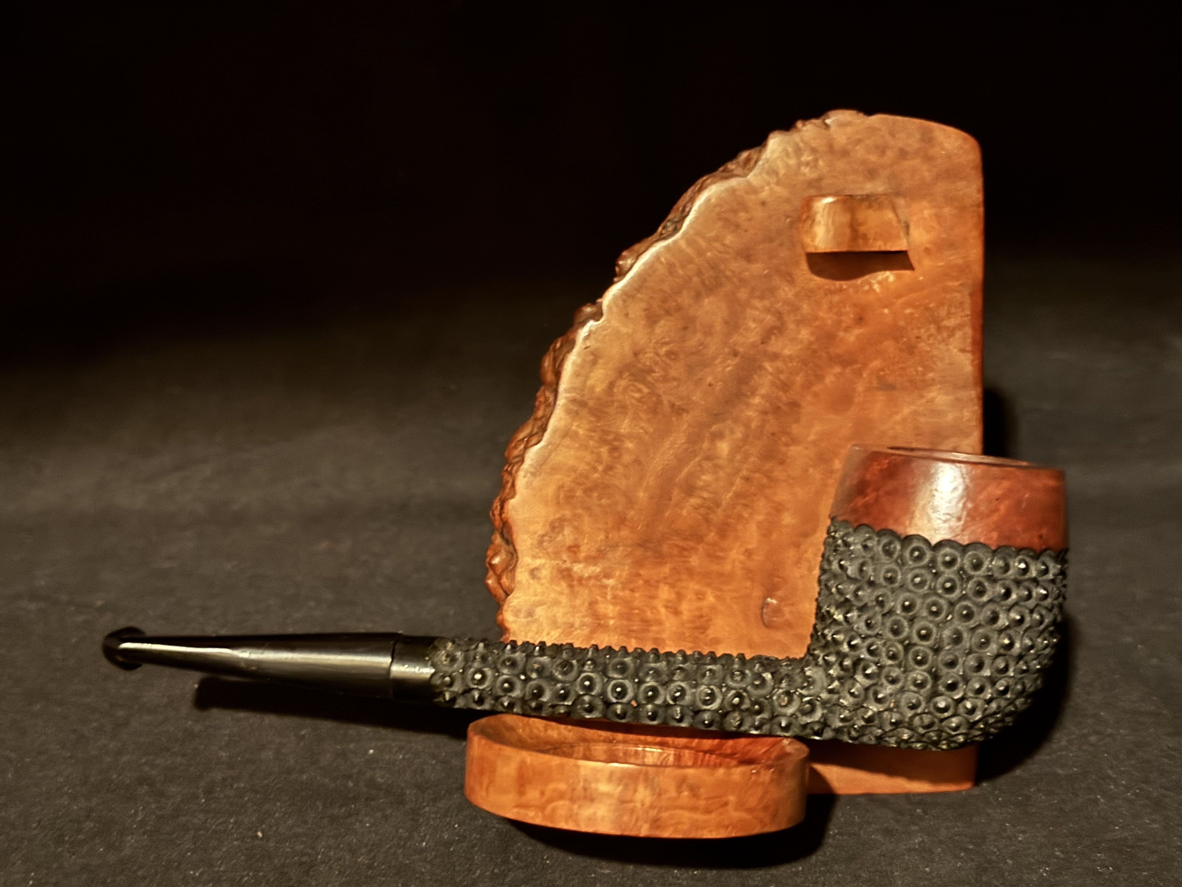 Partridge Handmade 213 Canadian Black Rusticated Unsmoked Estate Pipe 4