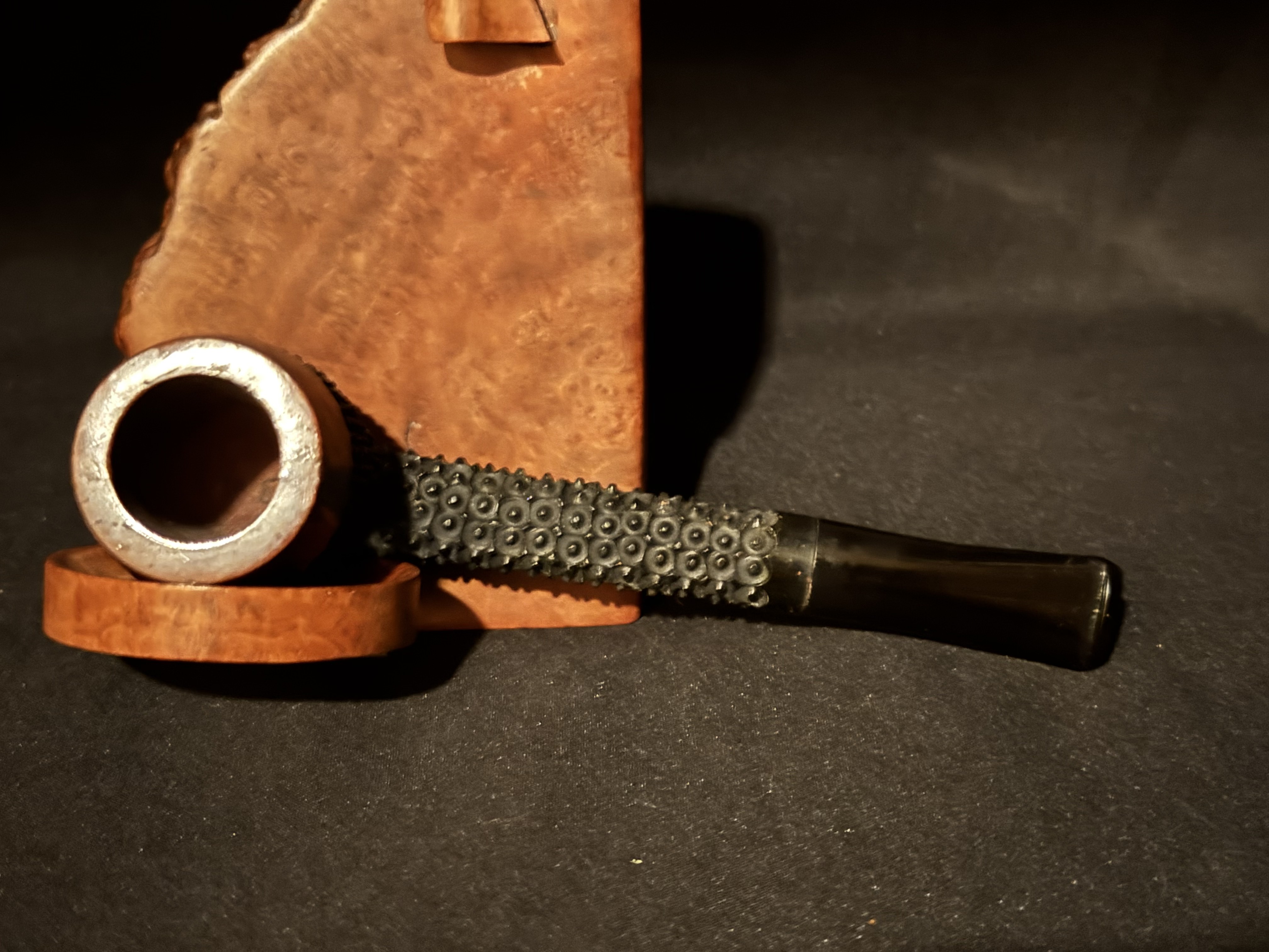 Partridge Handmade 213 Canadian Black Rusticated Unsmoked Estate Pipe 5