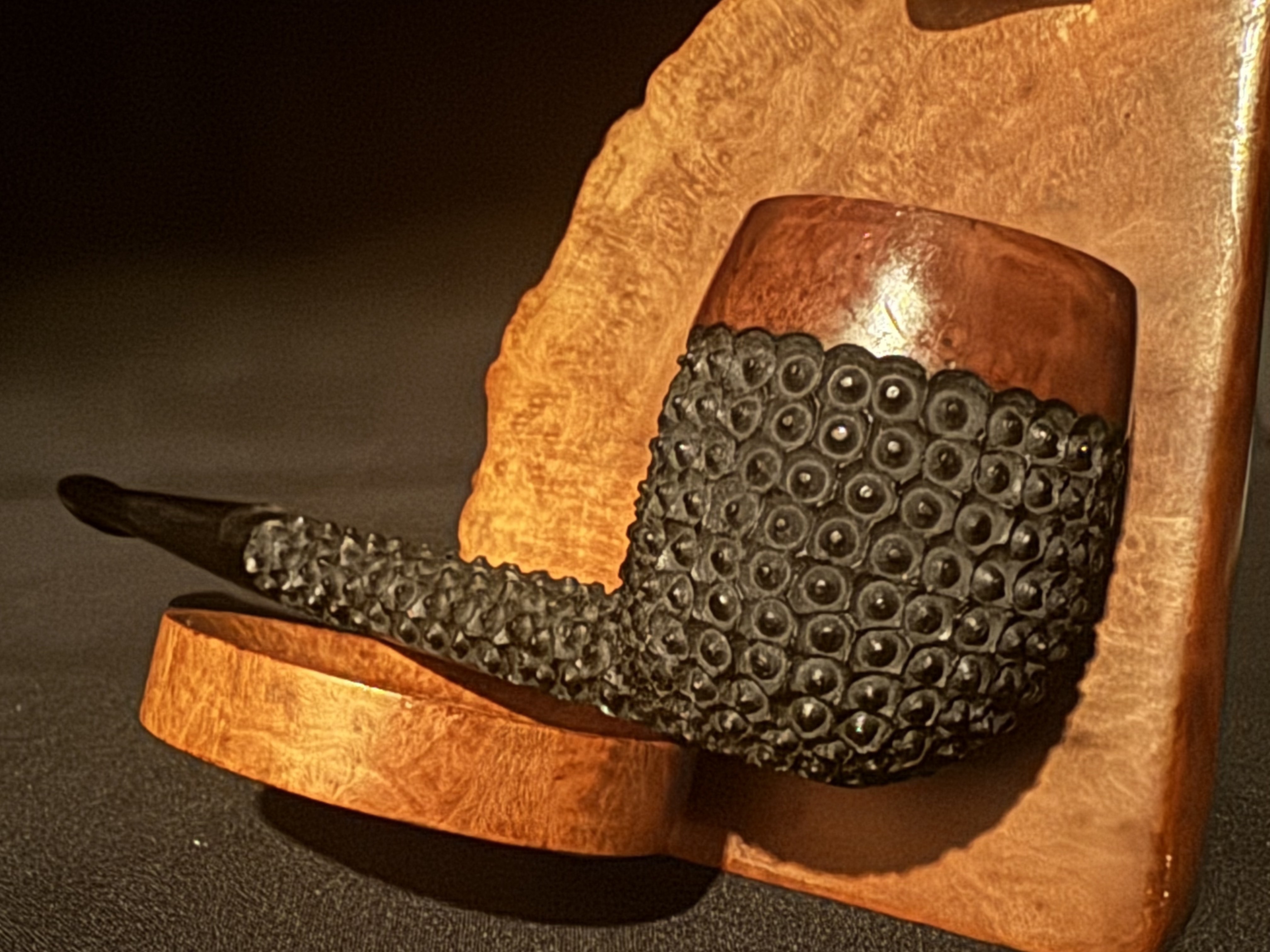 Partridge Handmade 213 Canadian Black Rusticated Unsmoked Estate Pipe 7