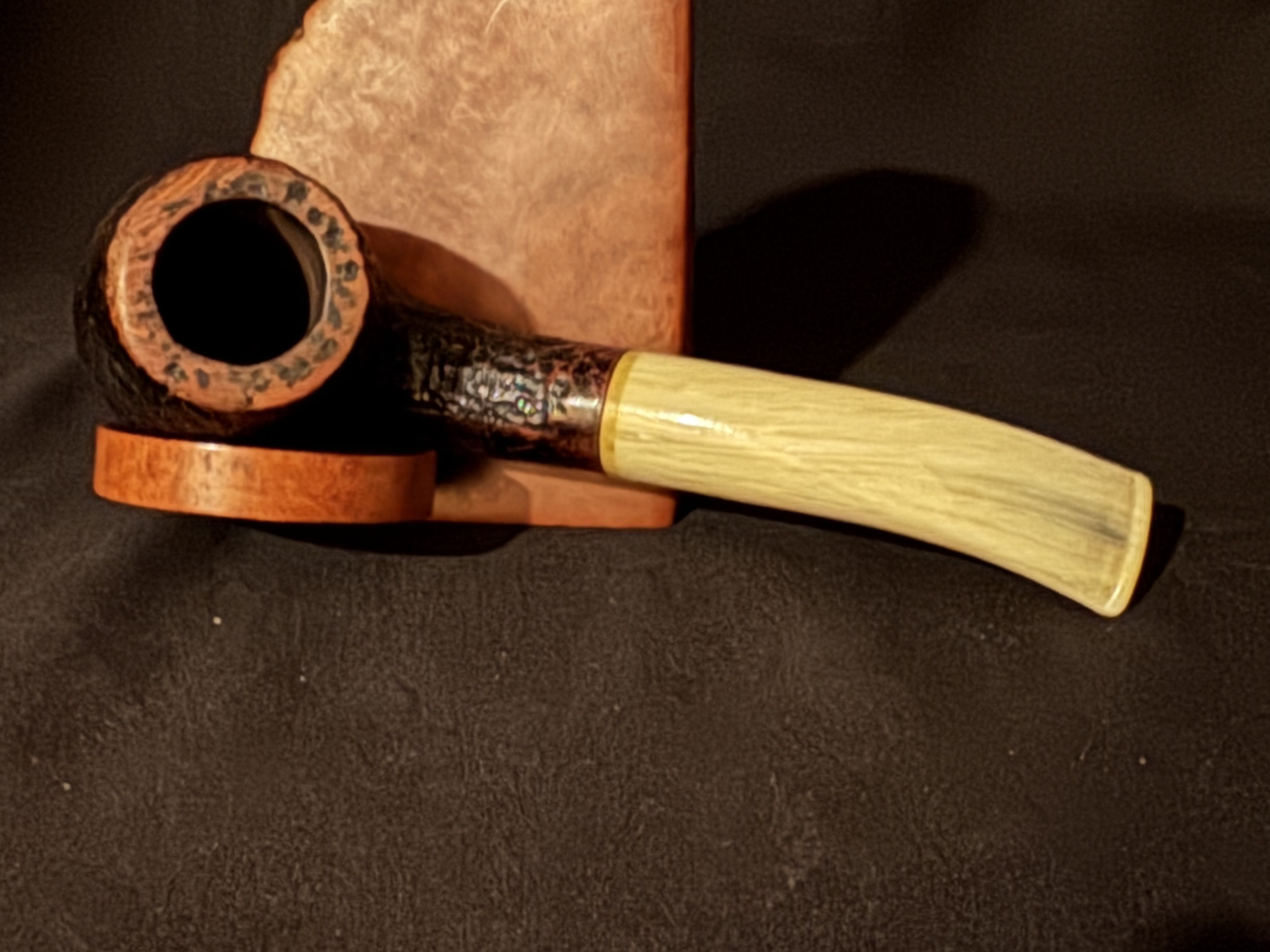 Passator Bent Apple Sandblast Italian Briar Estate Pipe 9mm Filter 5