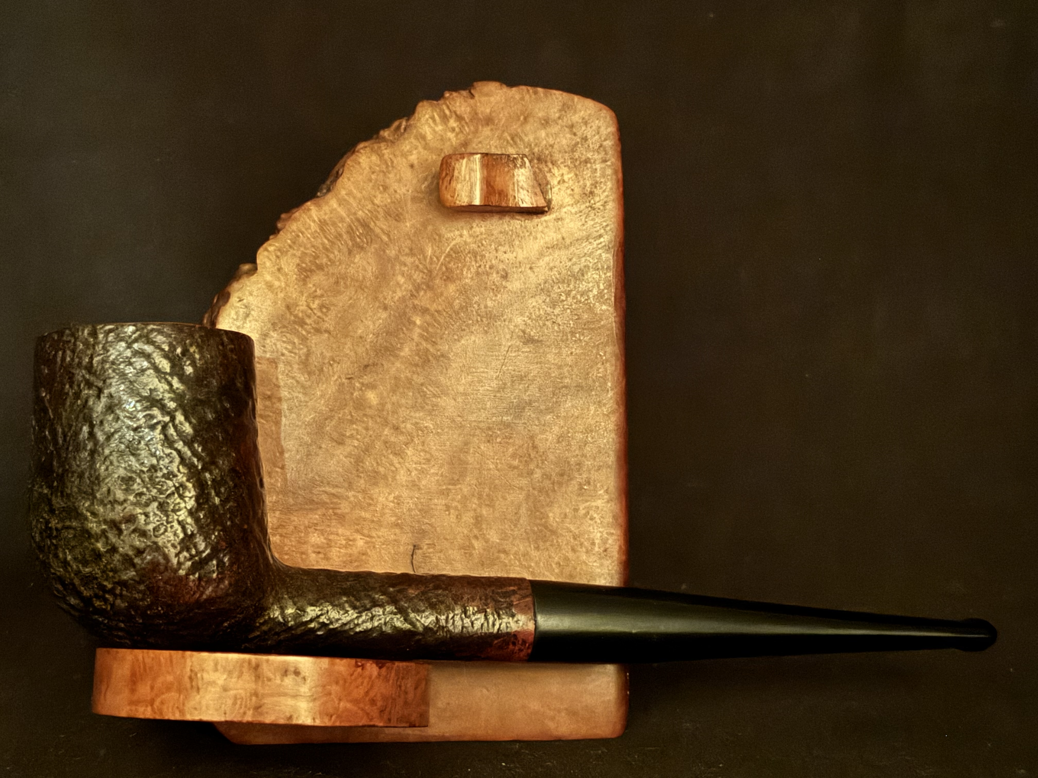 Peter Piper London Made 1331 Sandblast Straight Billiard Vulcanite Tapered Stem Estate Pipe 3
