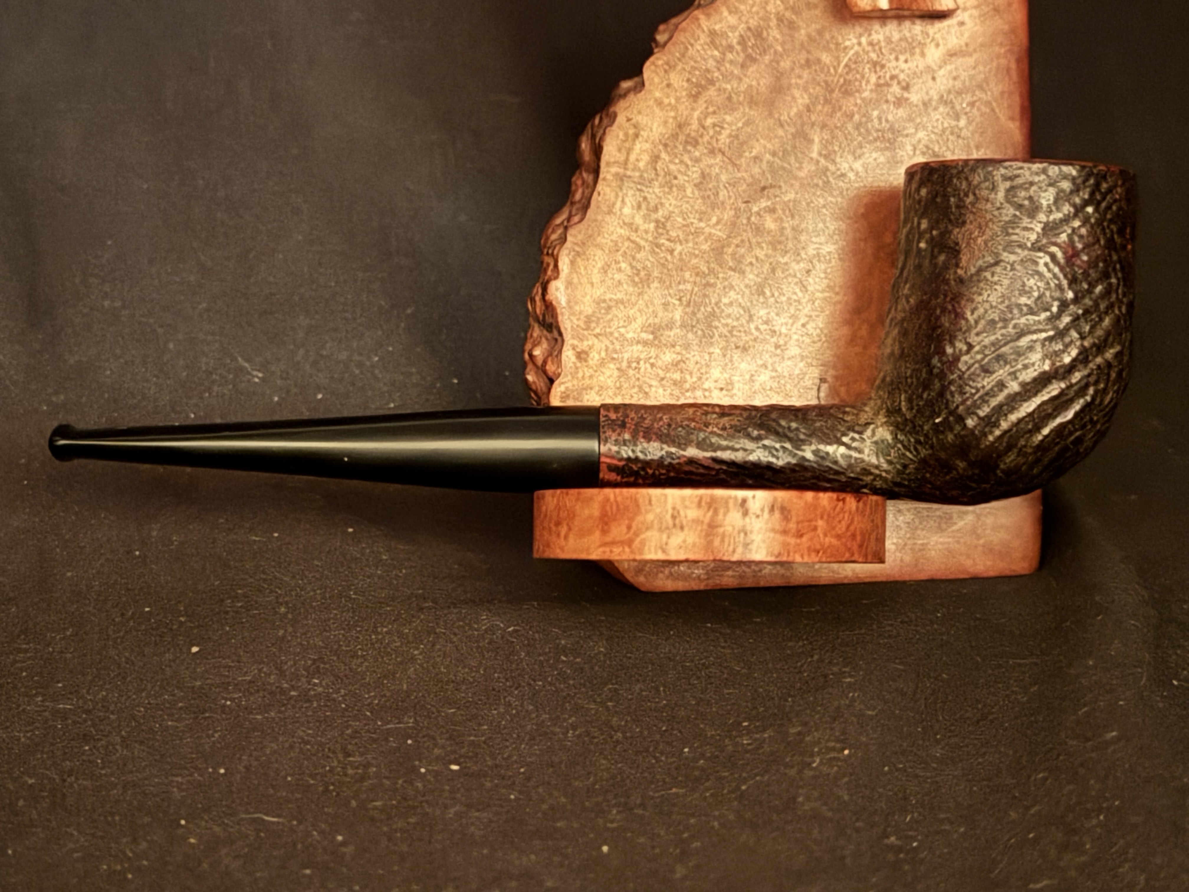 Peter Piper London Made 1331 Sandblast Straight Billiard Vulcanite Tapered Stem Estate Pipe 4