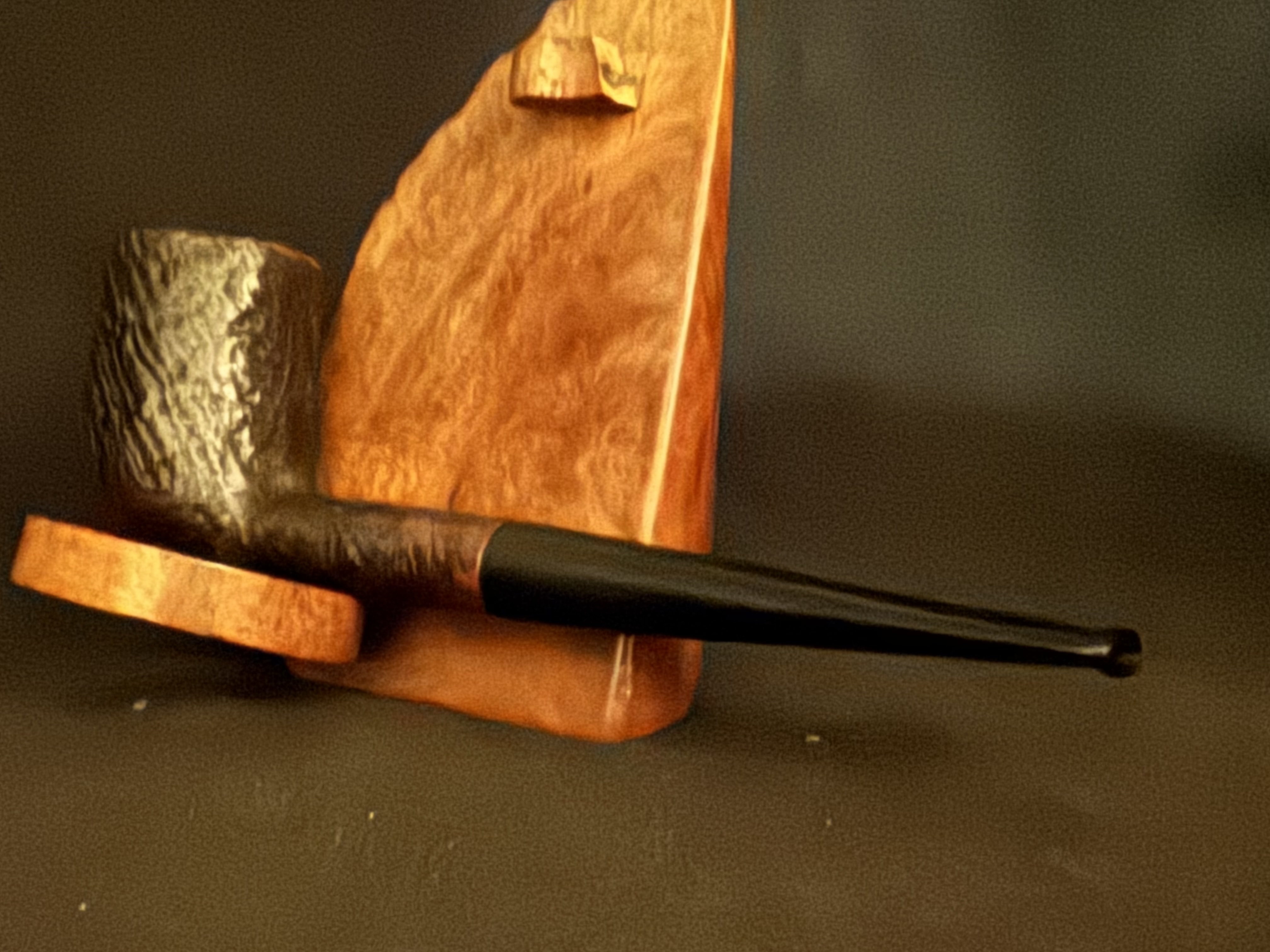 Peter Piper London Made 1331 Sandblast Straight Billiard Vulcanite Tapered Stem Estate Pipe 8