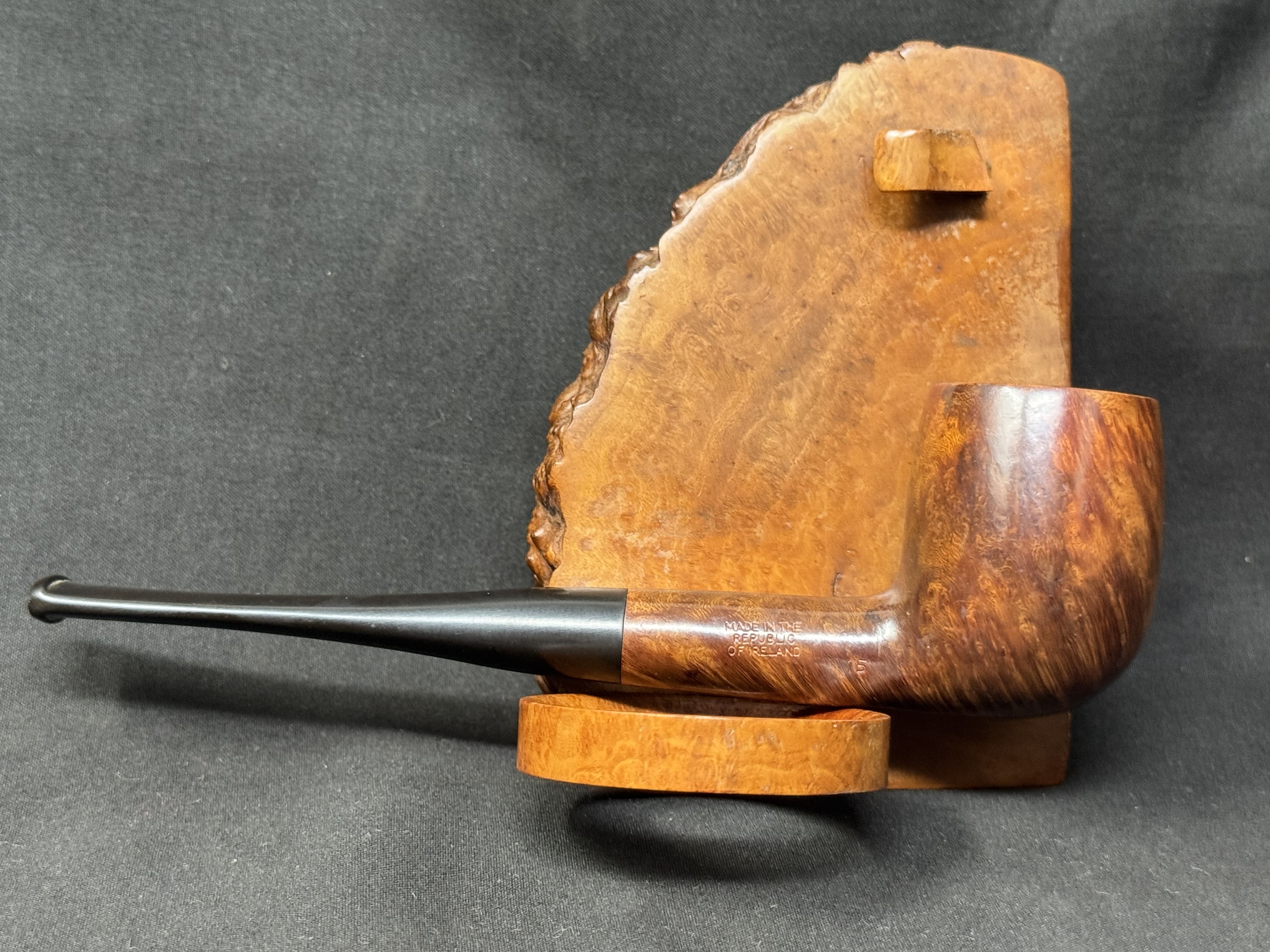 Peterson Aran 15 Smooth Straight Billiard Estate Pipe - Irish Briar Fishtail 5