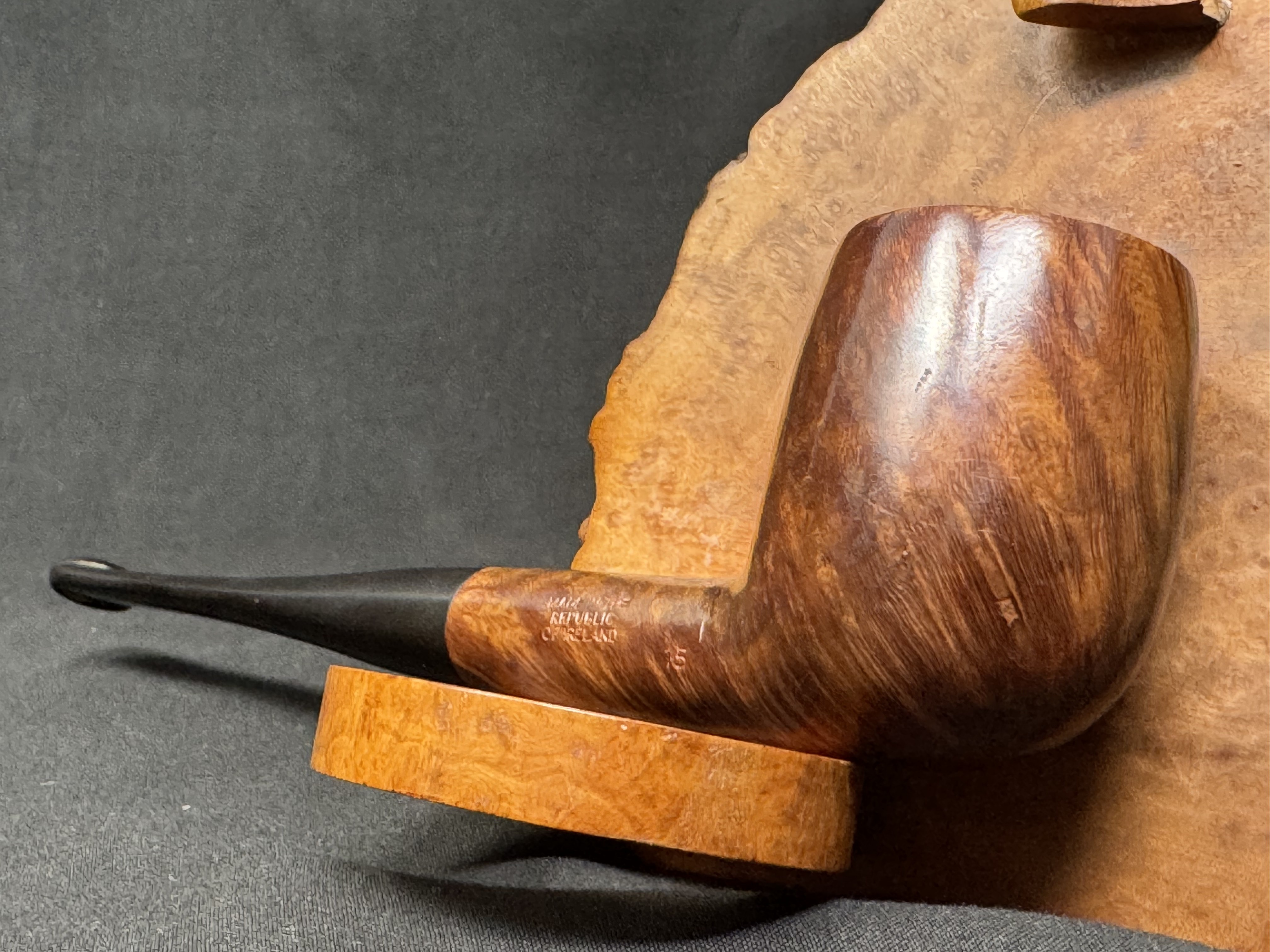 Peterson Aran 15 Smooth Straight Billiard Estate Pipe - Irish Briar Fishtail 9