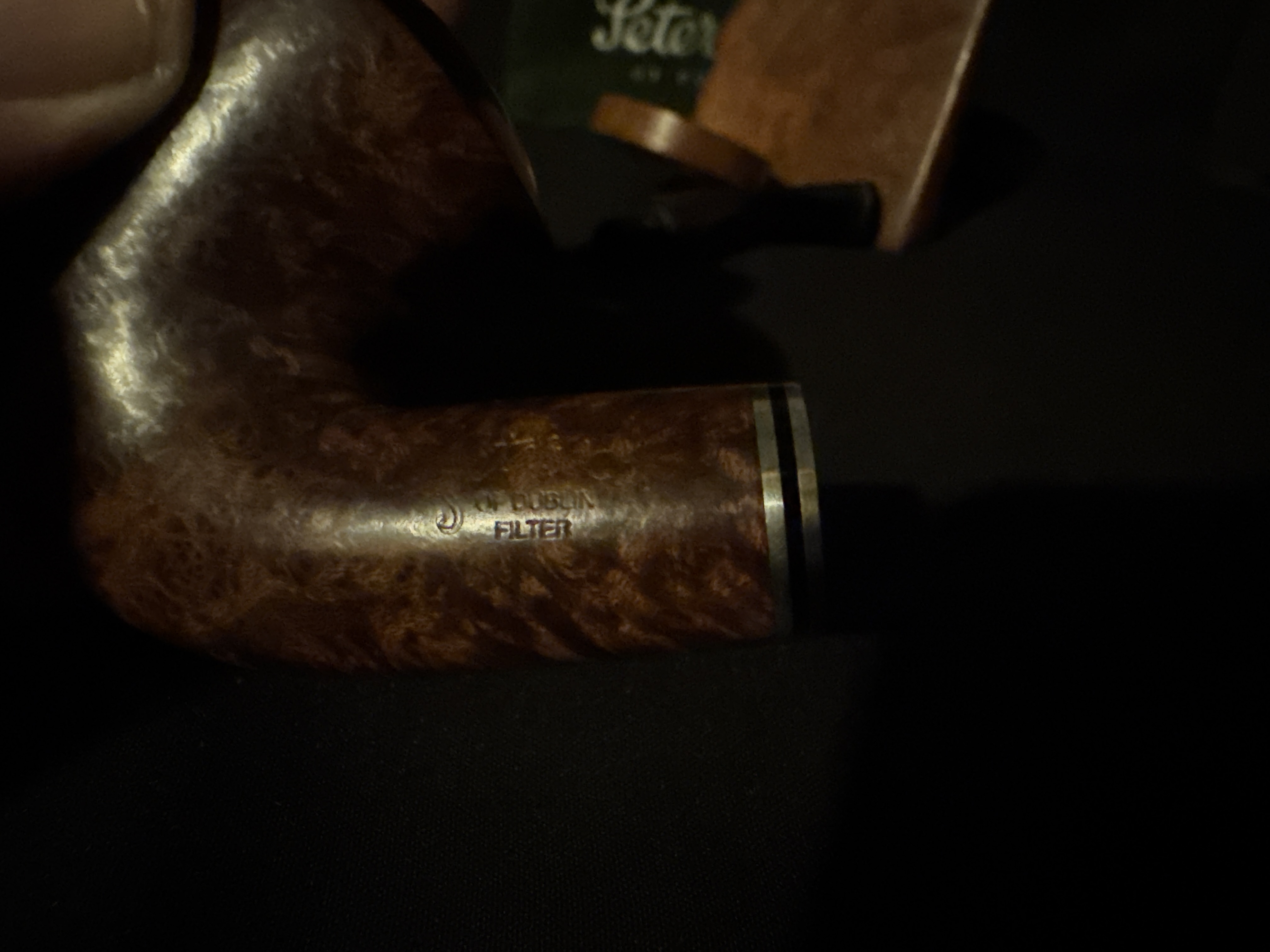 Peterson Dublin Filter B10 Bent Smooth Briar 9mm Estate Pipe 14