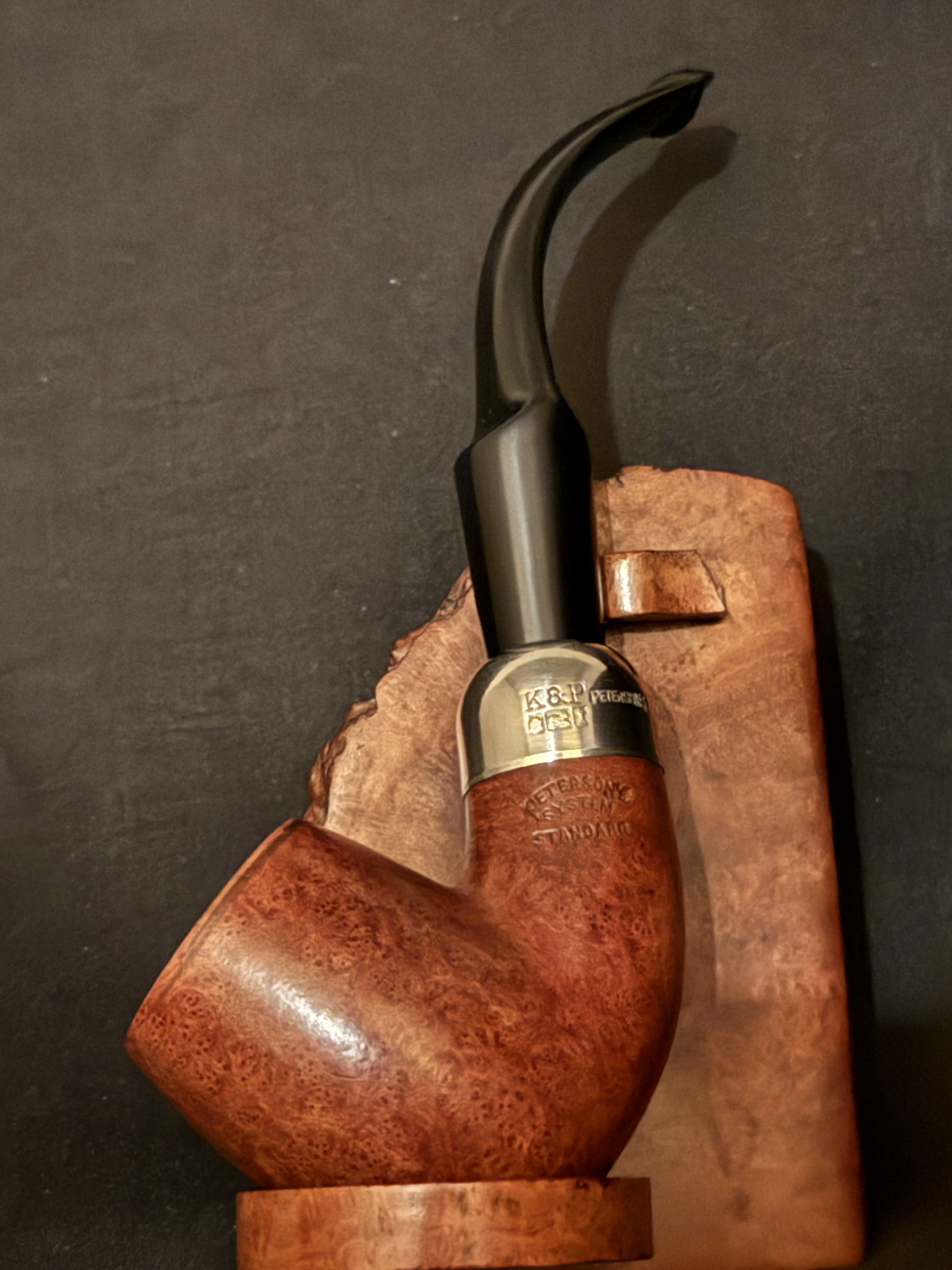 Peterson Standard System 307 Extra-Large Bent Nickel Mount Made in Republic of Ireland Estate Pipe
